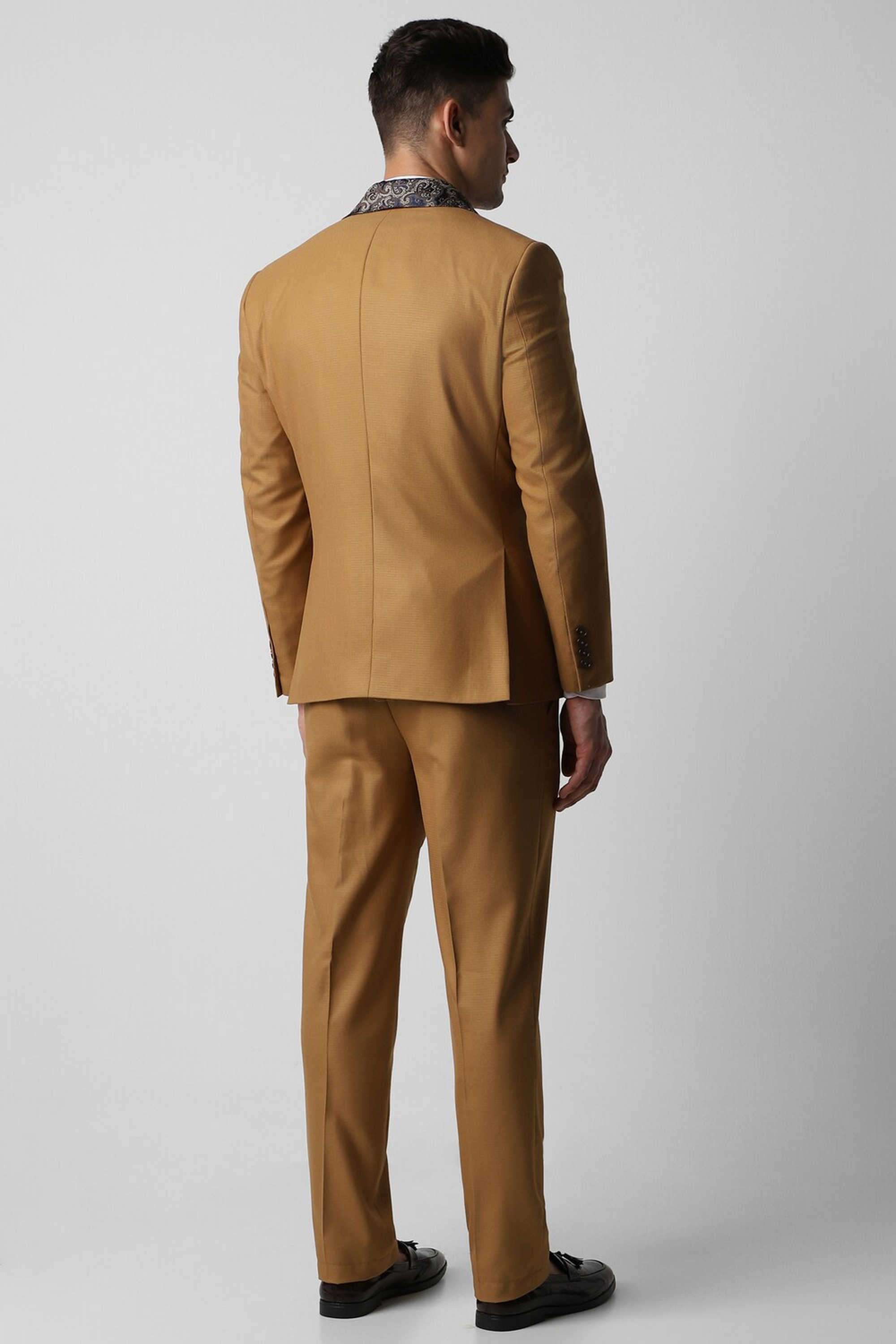 Solid-Blended-Fabric-Slim-Fit-Men-Formal-Wear-Suit