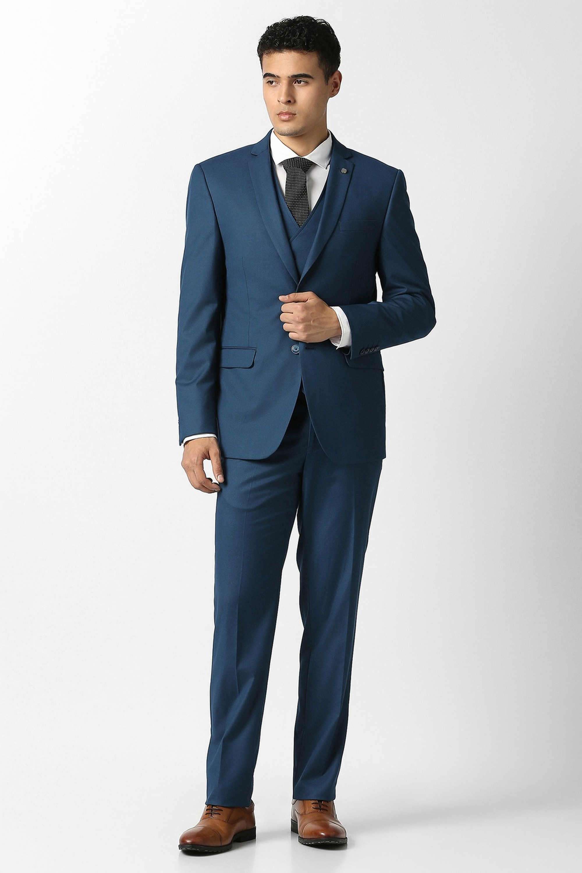 Solid-Blended-Fabric-Slim-Fit-Men-s-Formal-Suit