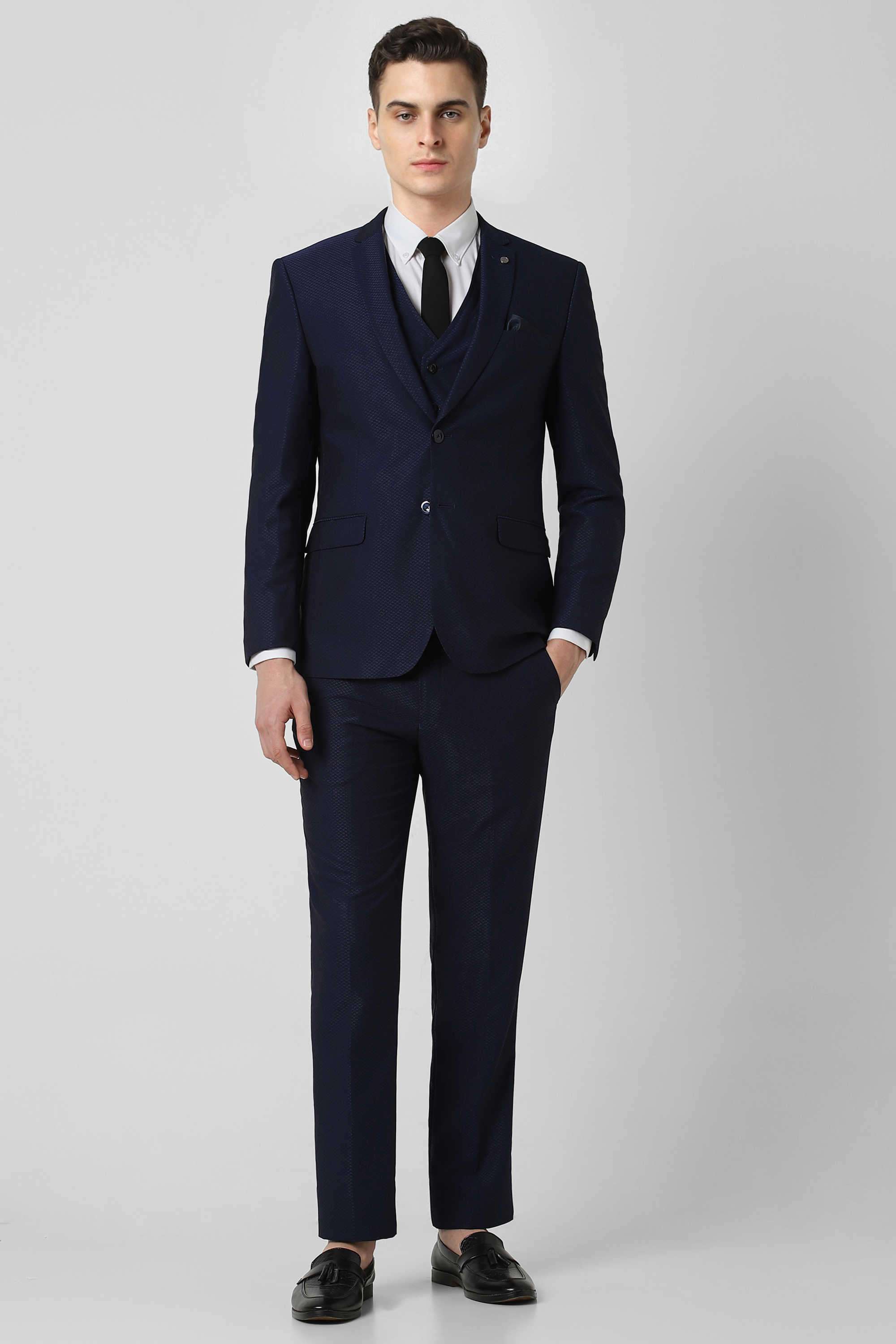 Textured-Blended-Fabric-Slim-Fit-Men-Formal-Wear-Suit