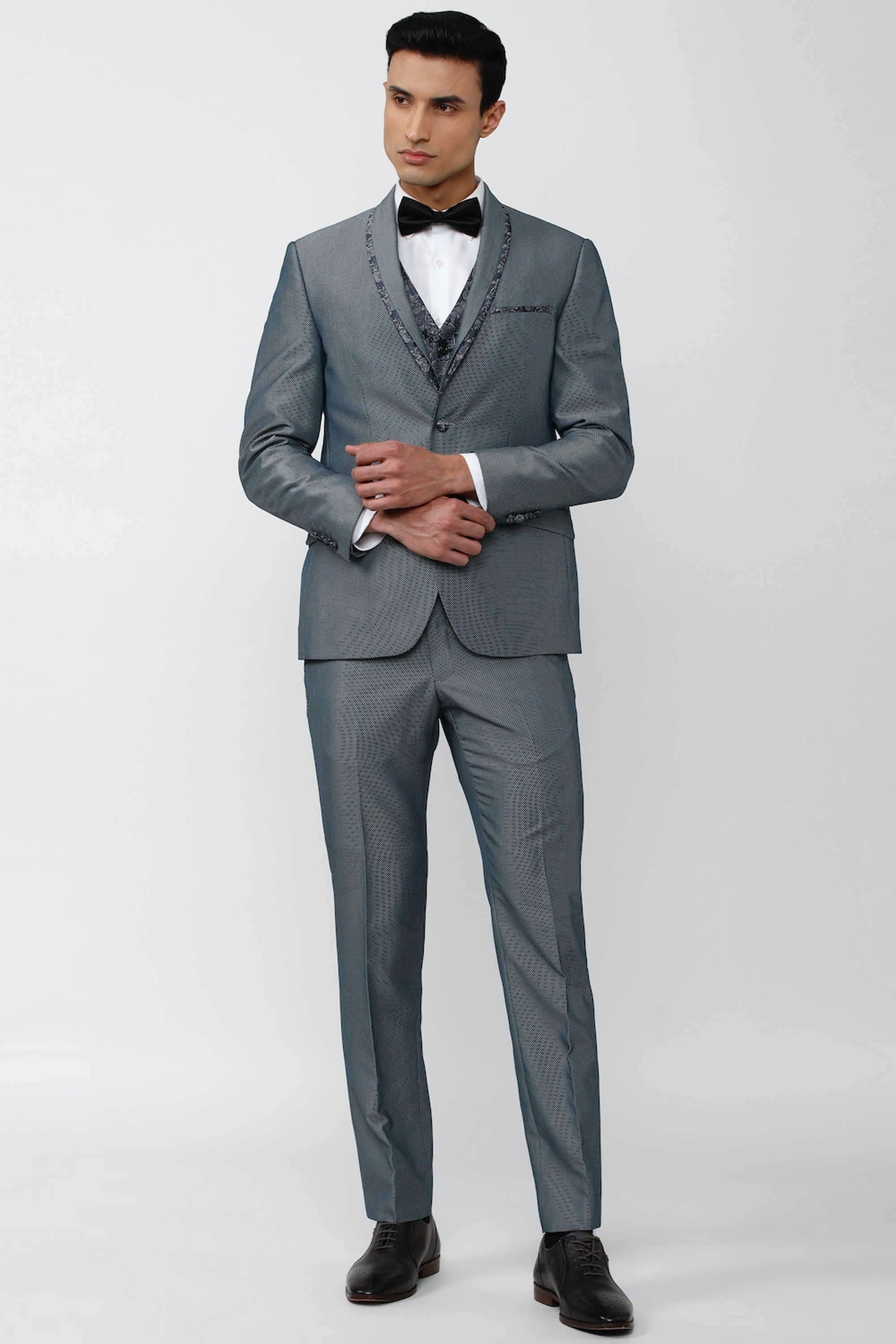 Textured-Blended-Fabric-Slim-Fit-Men-Formal-Wear-Suit