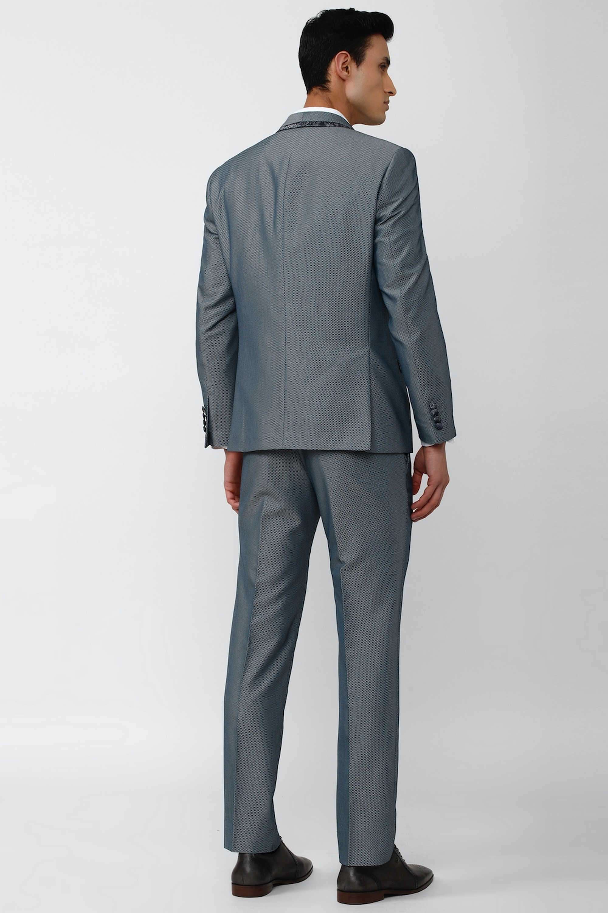 Textured-Blended-Fabric-Slim-Fit-Men-Formal-Wear-Suit