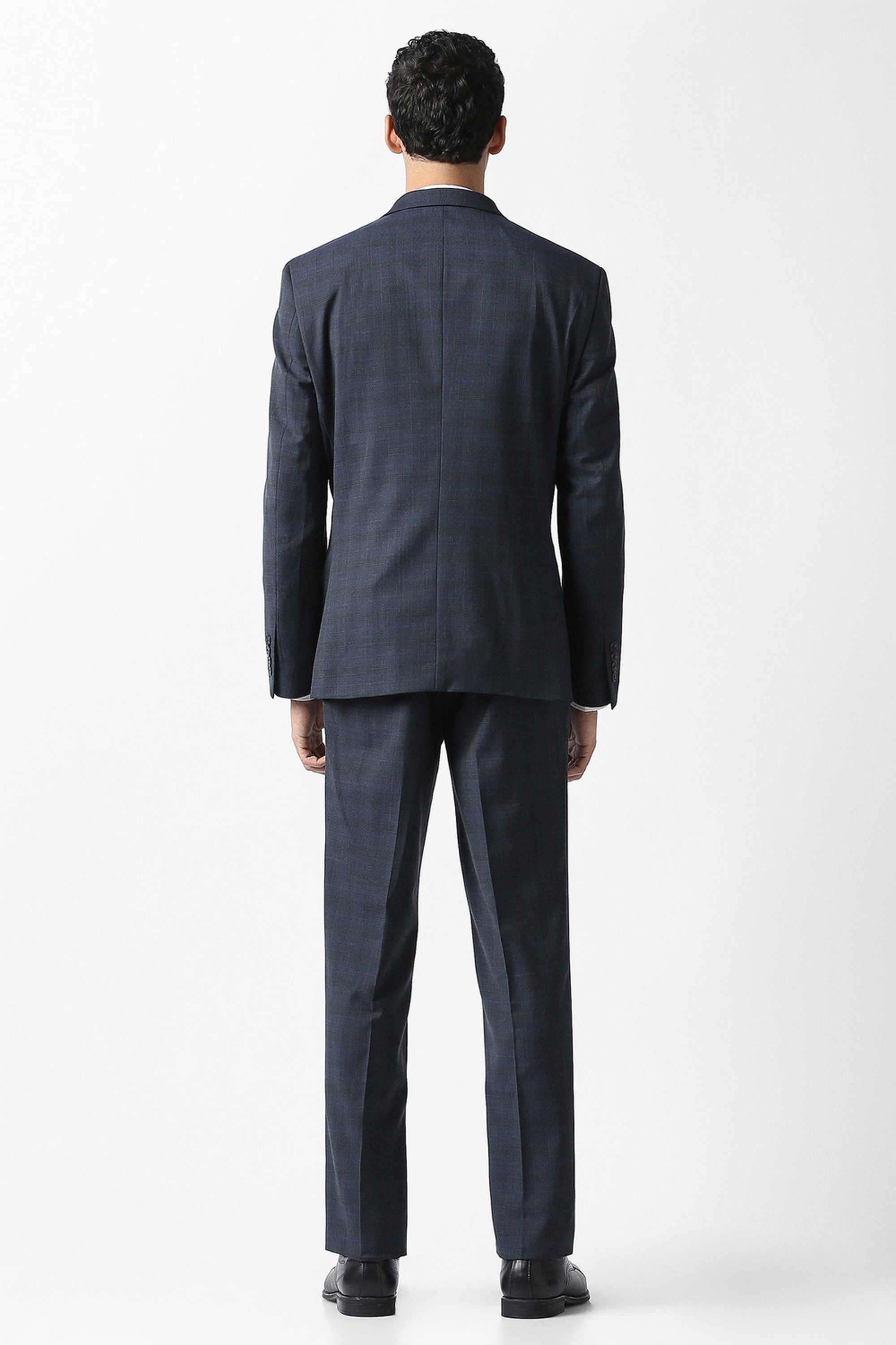 Checks-Blended-Fabric-Slim-Fit-Men-s-Formal-Suit