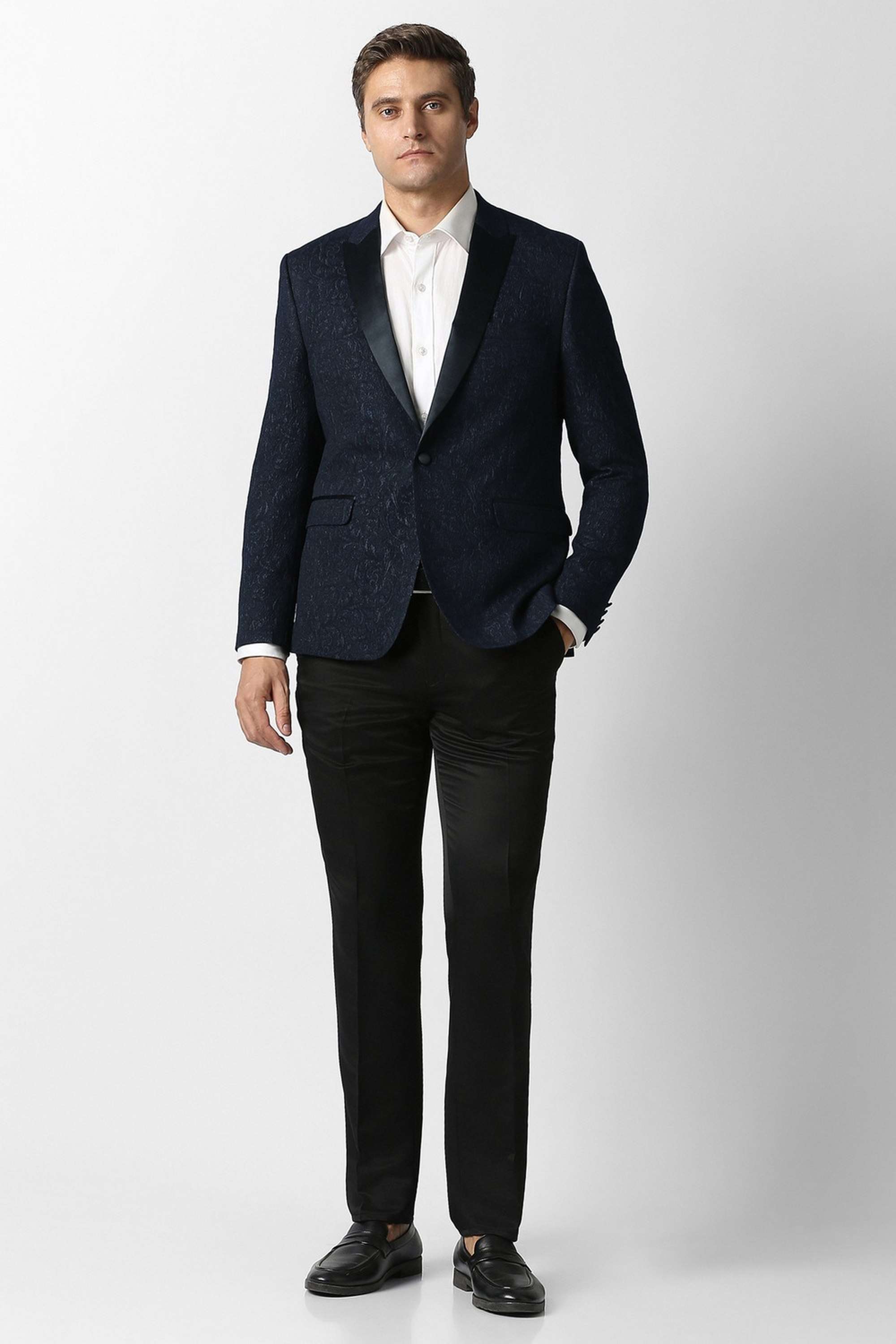 Jacquard-Polyester-Skinny-Fit-Men-s-Suit