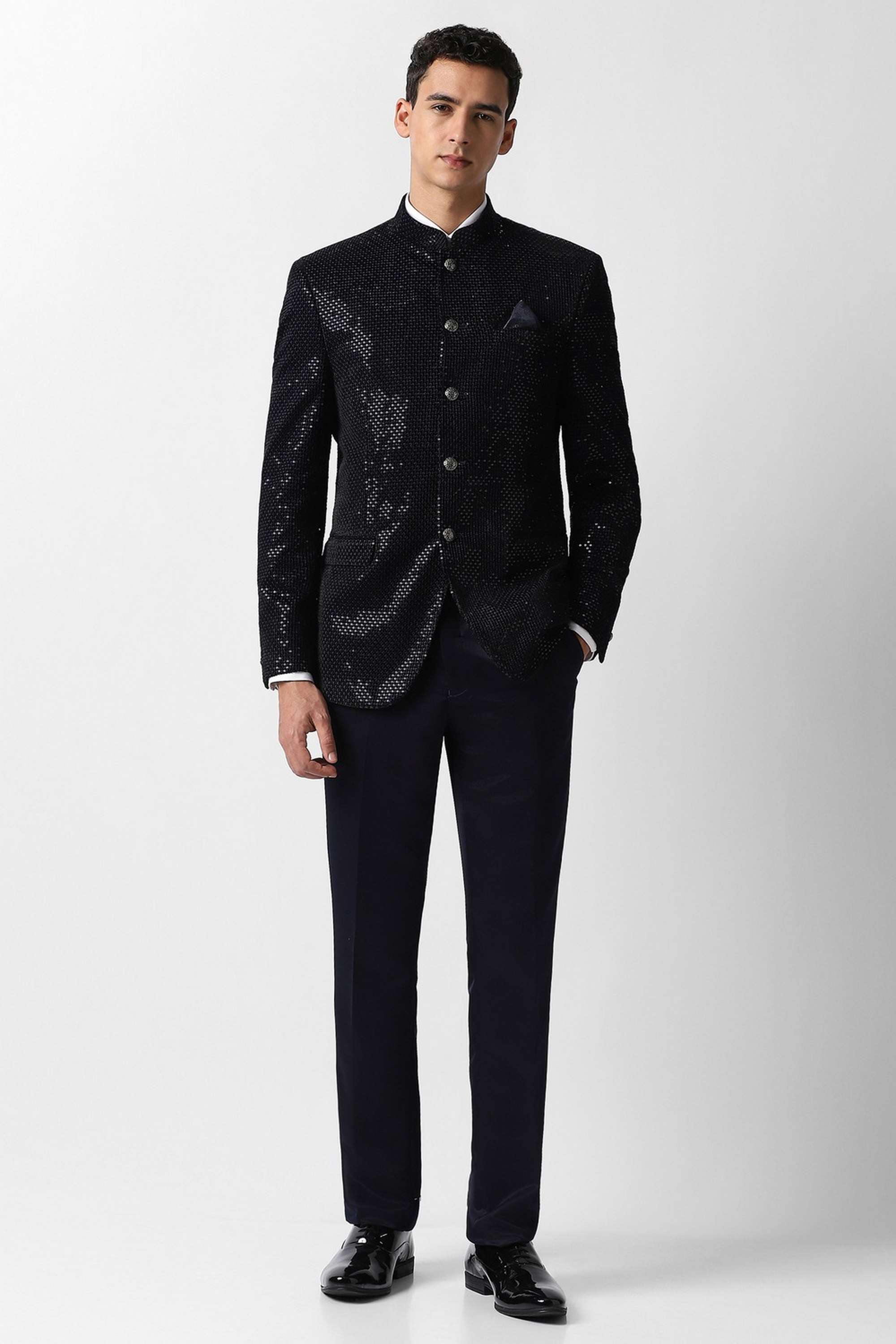 Embroidered-Polyester-Slim-Fit-Men-s-Suit