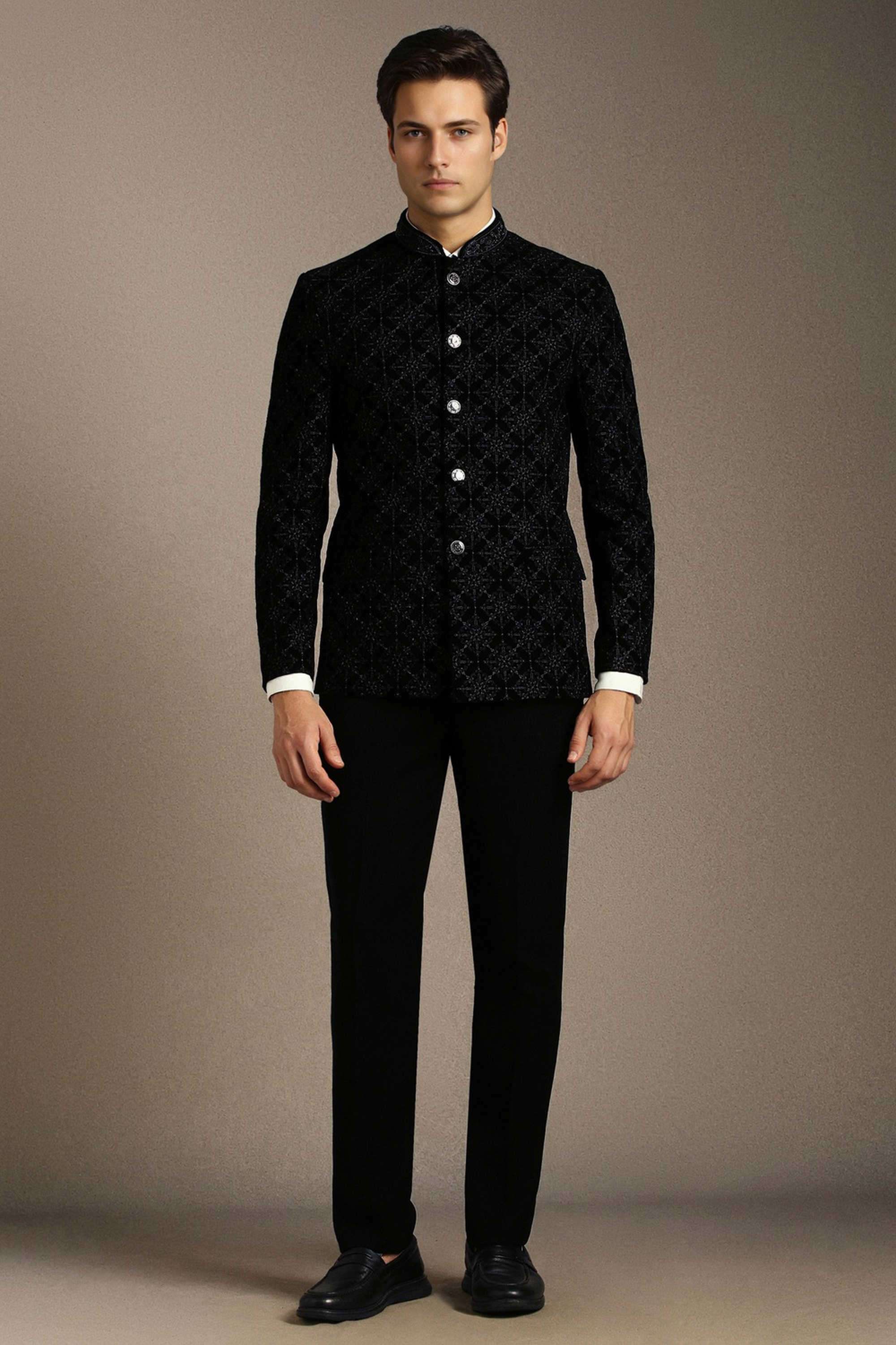 Solid-Polyester-Regular-Fit-Men-s-Suit