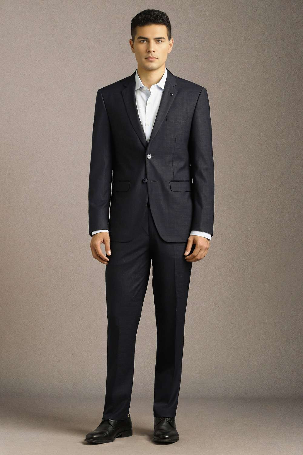 Solid-Polyester-Blend-Slim-Fit-Men-s-Formal-Suit