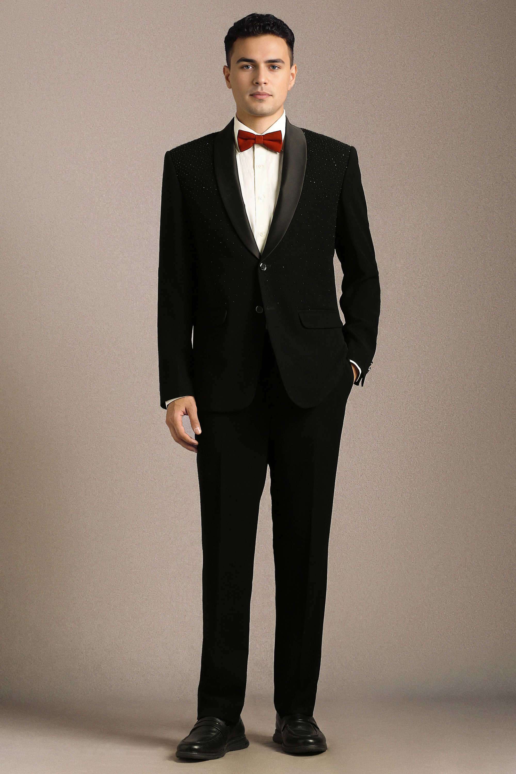 Solid-Blended-Fabric-Slim-Fit-Men-s-Suit