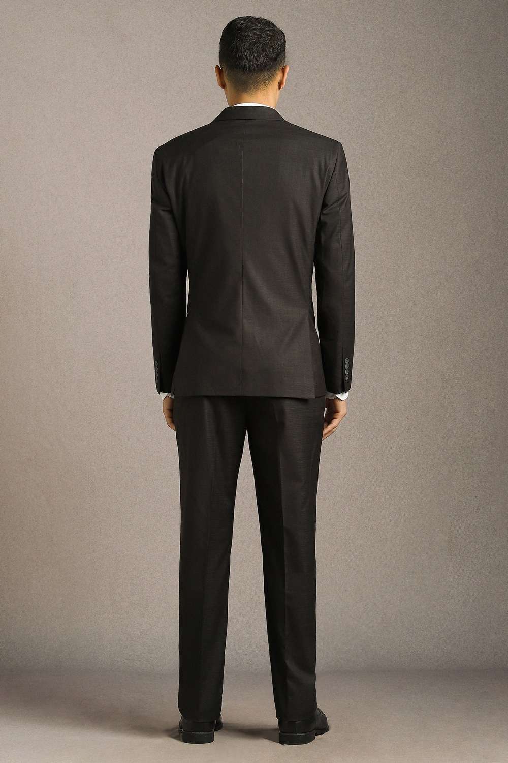 Solid-Polyester-Blend-Slim-Fit-Men-s-Formal-Suit