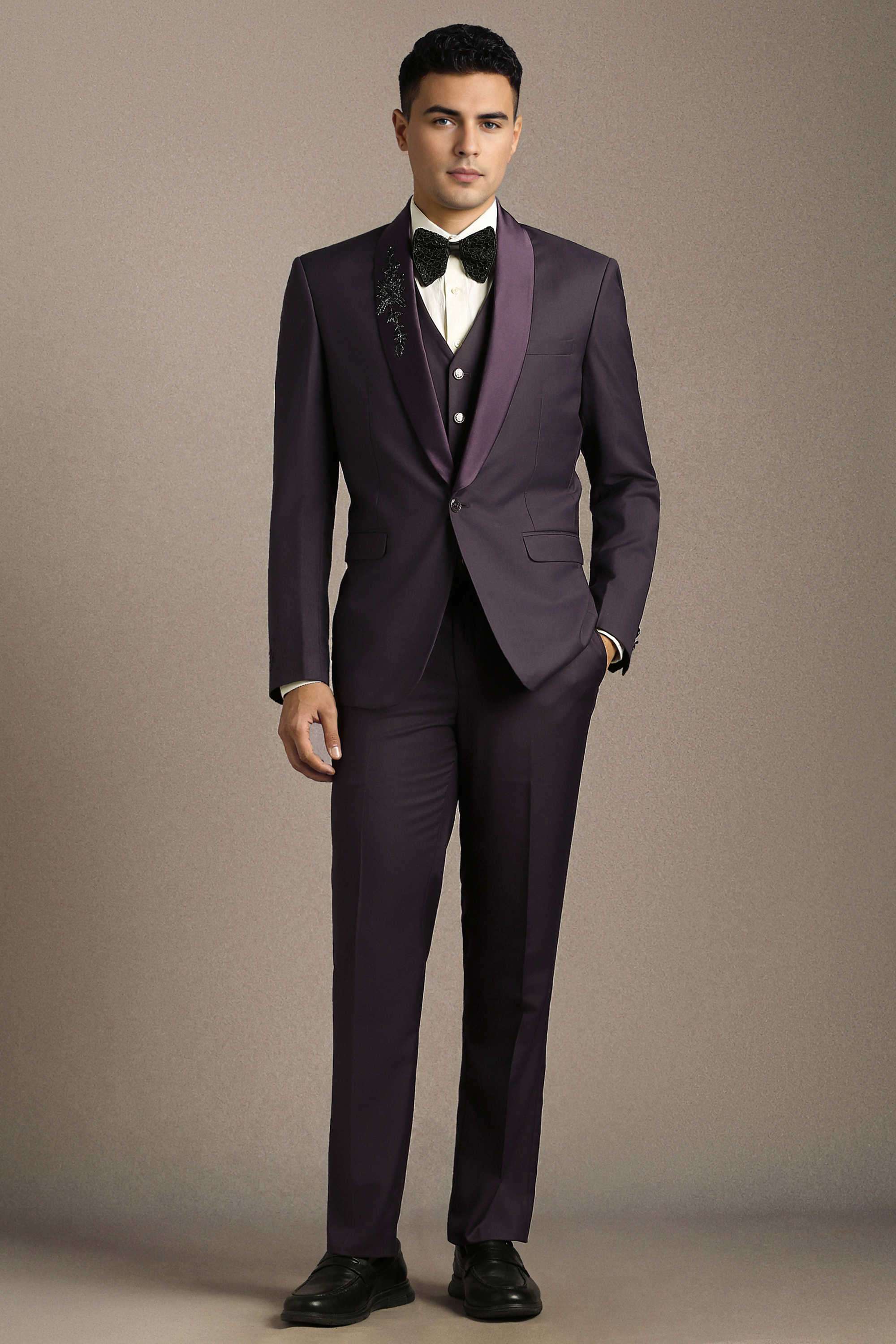Solid-Blended-Fabric-Slim-Fit-Men-s-Suit