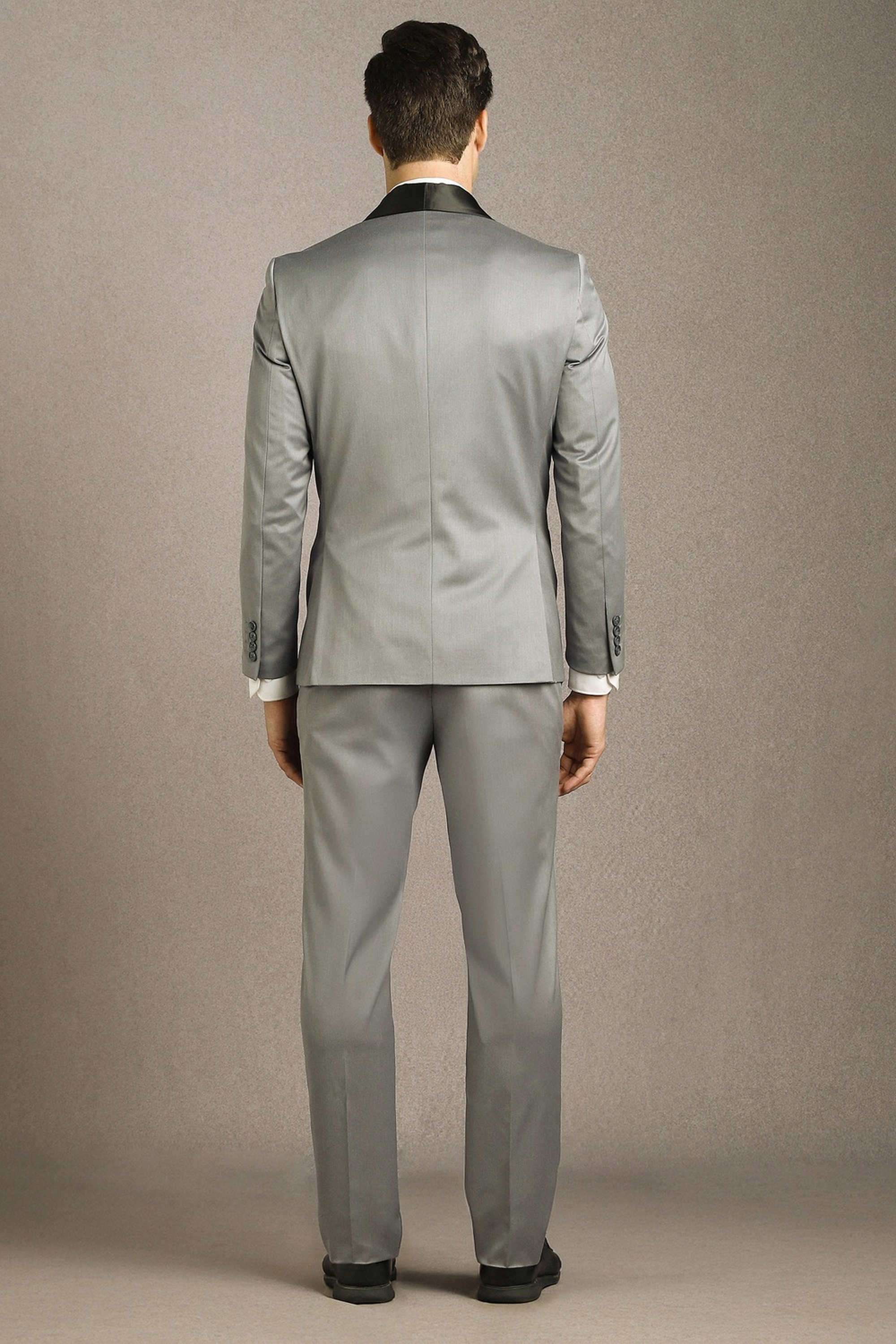 Solid-Polyester-Blend-Slim-Fit-Men-s-Formal-Suit