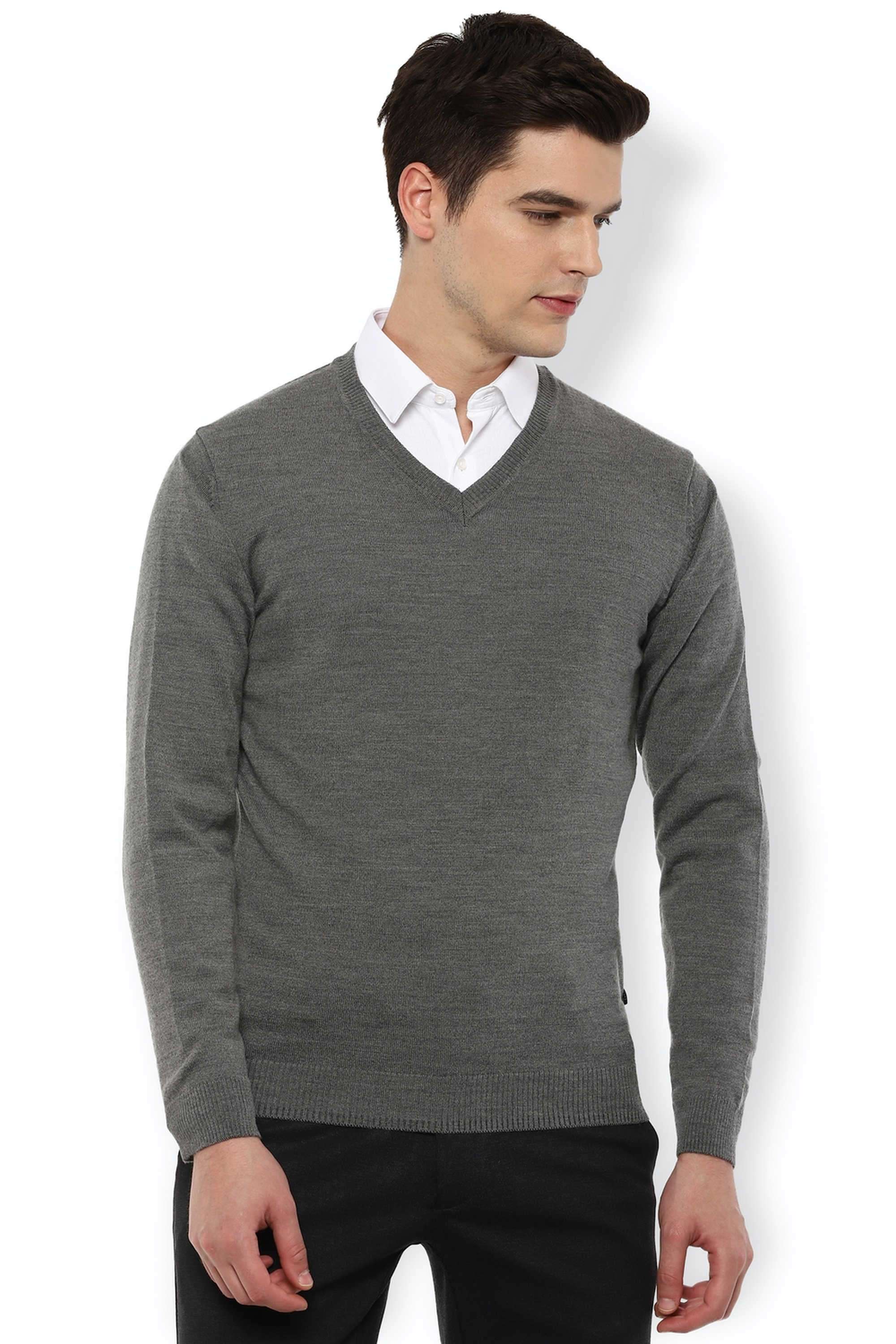 Solid-Blended-Fabric-Regular-Fit-Men-Sweater