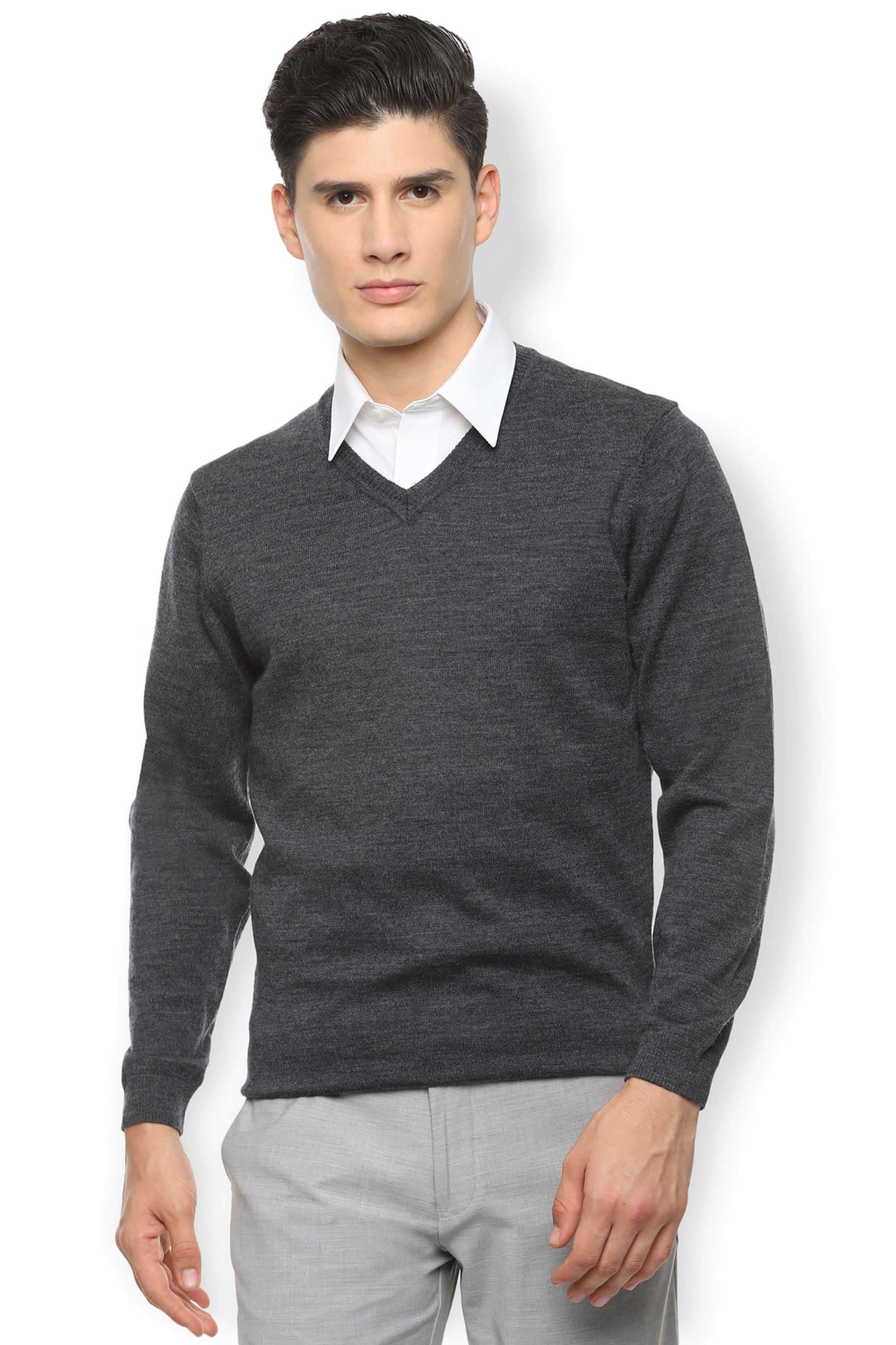 Solid-Wool-Regular-Fit-Men-Sweater