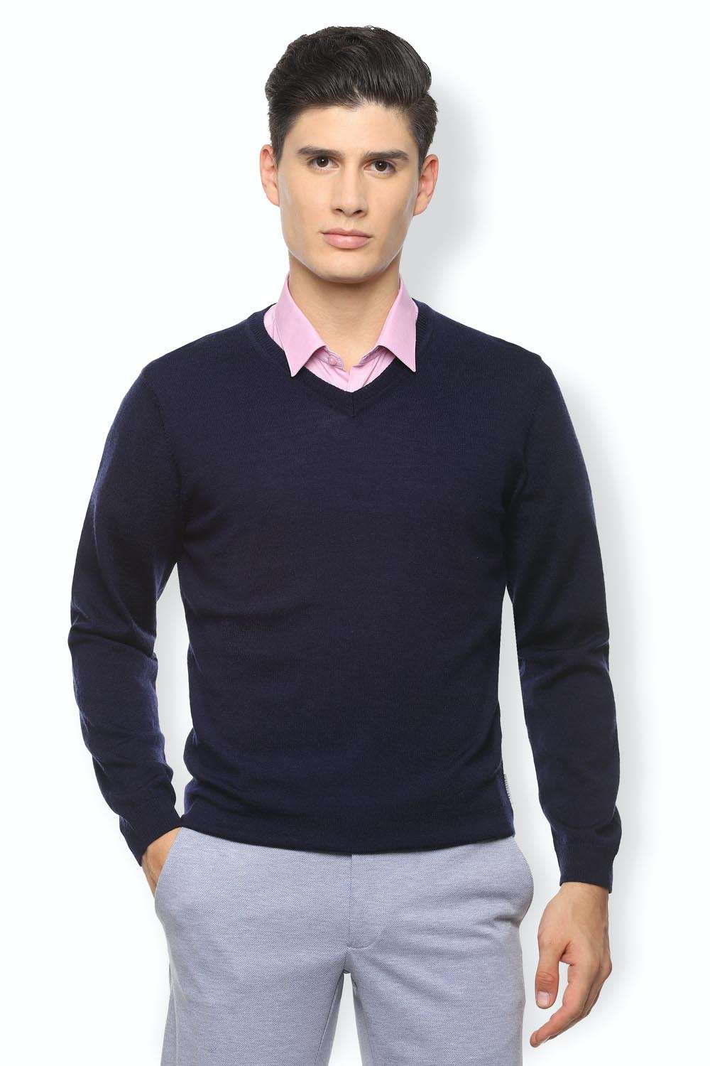 Solid-Wool-Regular-Fit-Men-s-Sweater