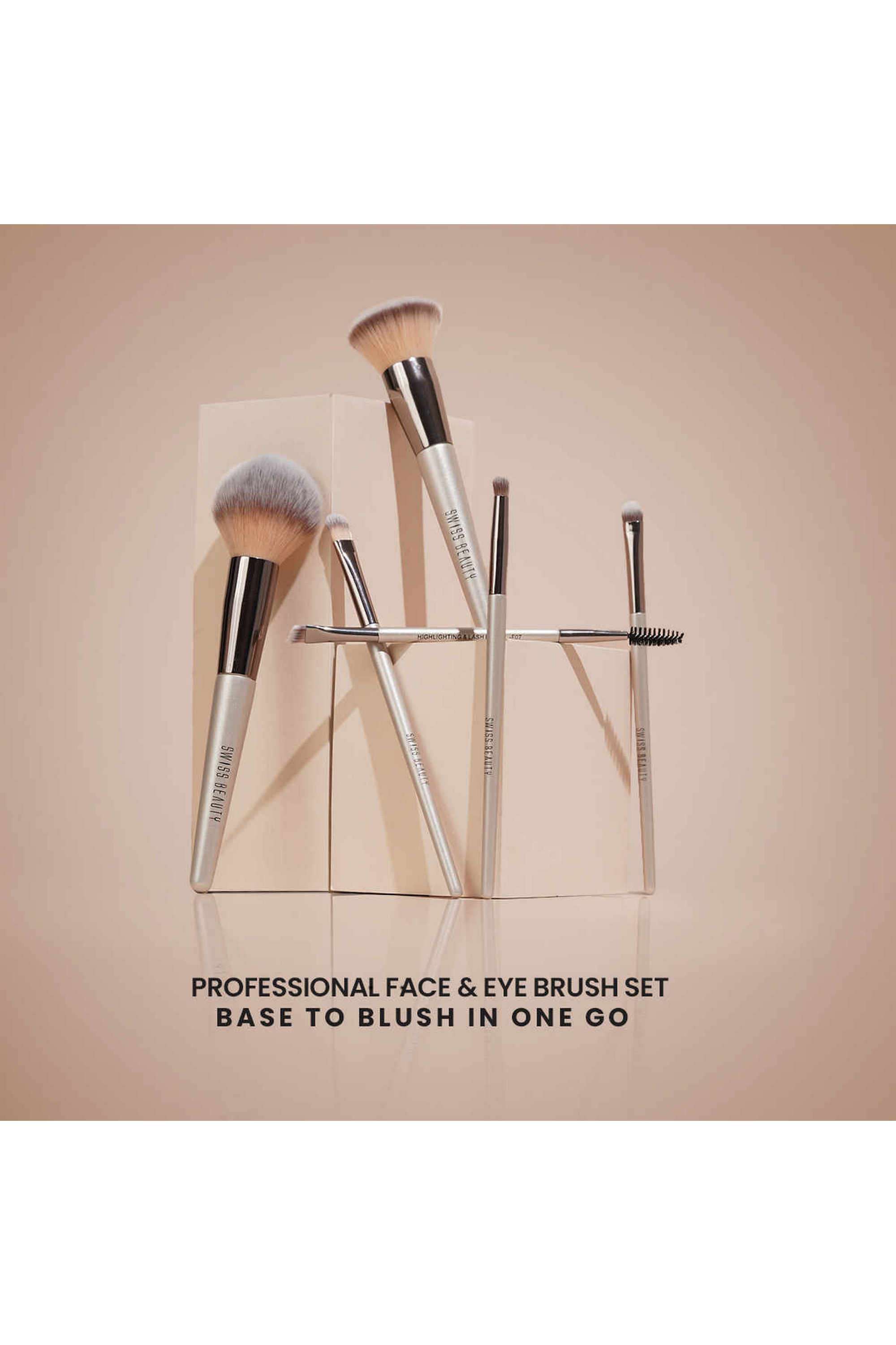 Buy SWISS BEAUTY NoColour Professional Face & Eye Brush Set - Pack