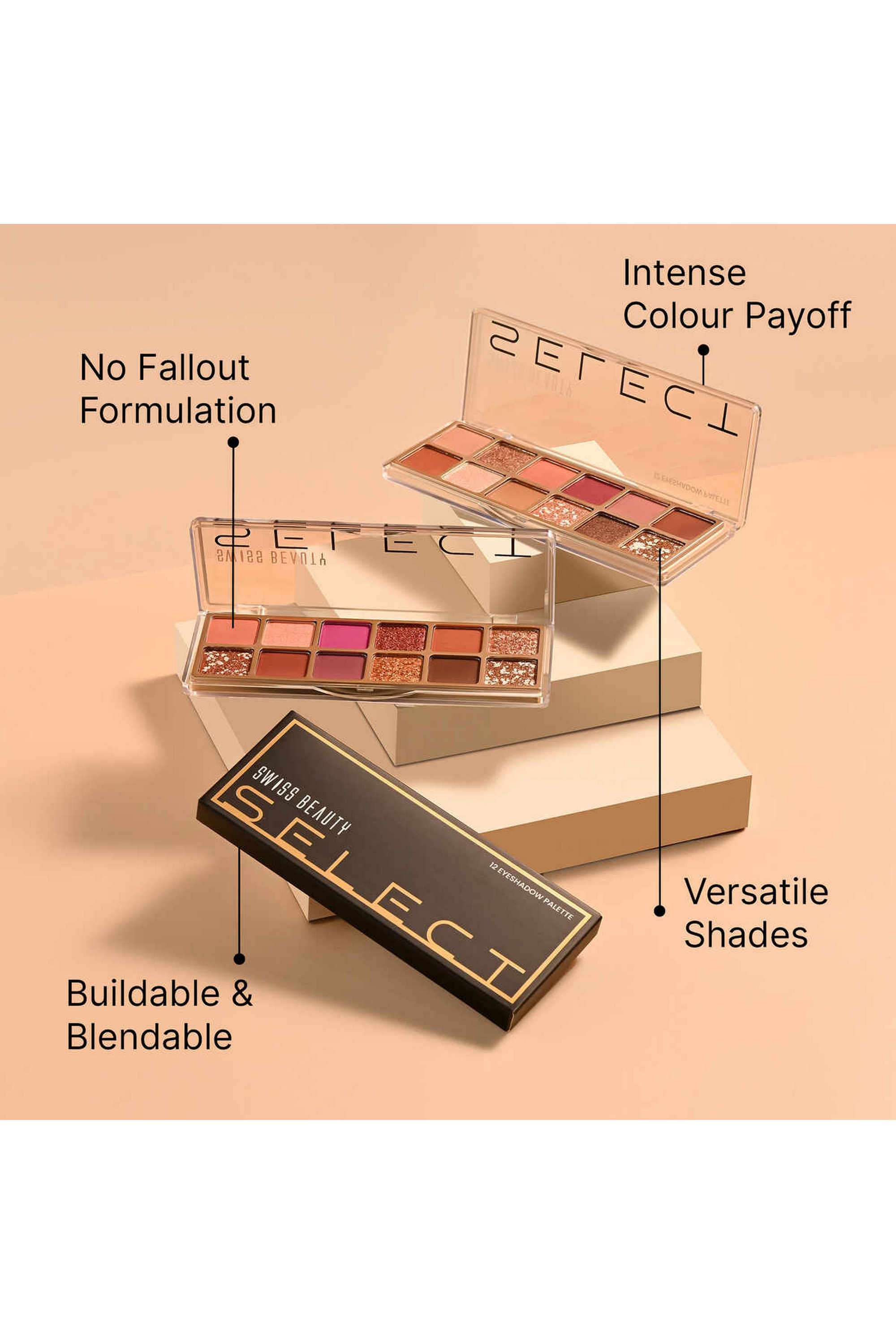 Buy SWISS BEAUTY Fast Nights Select Eyeshadow Palette | Shoppers Stop