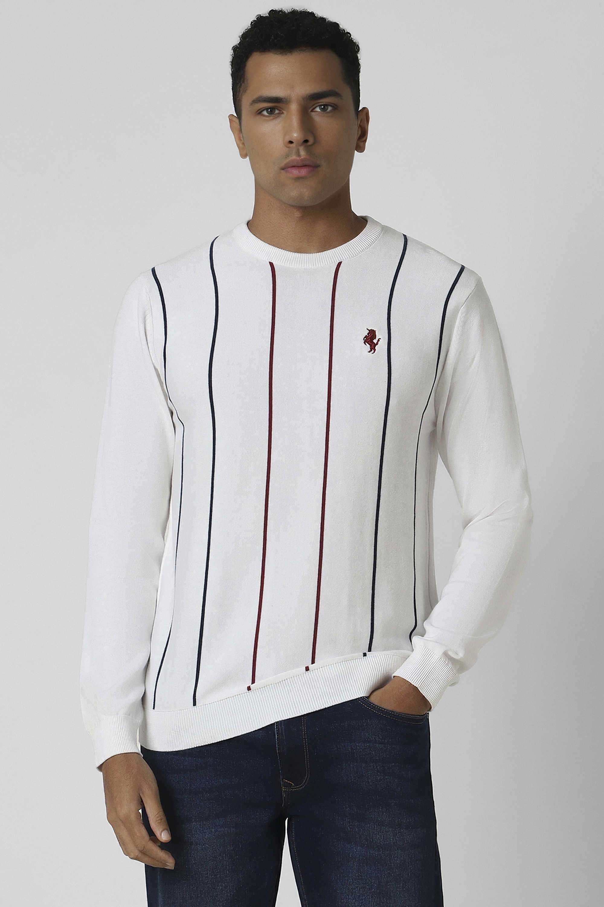 Solid-Cotton-Regular-Fit-Men-Sweater