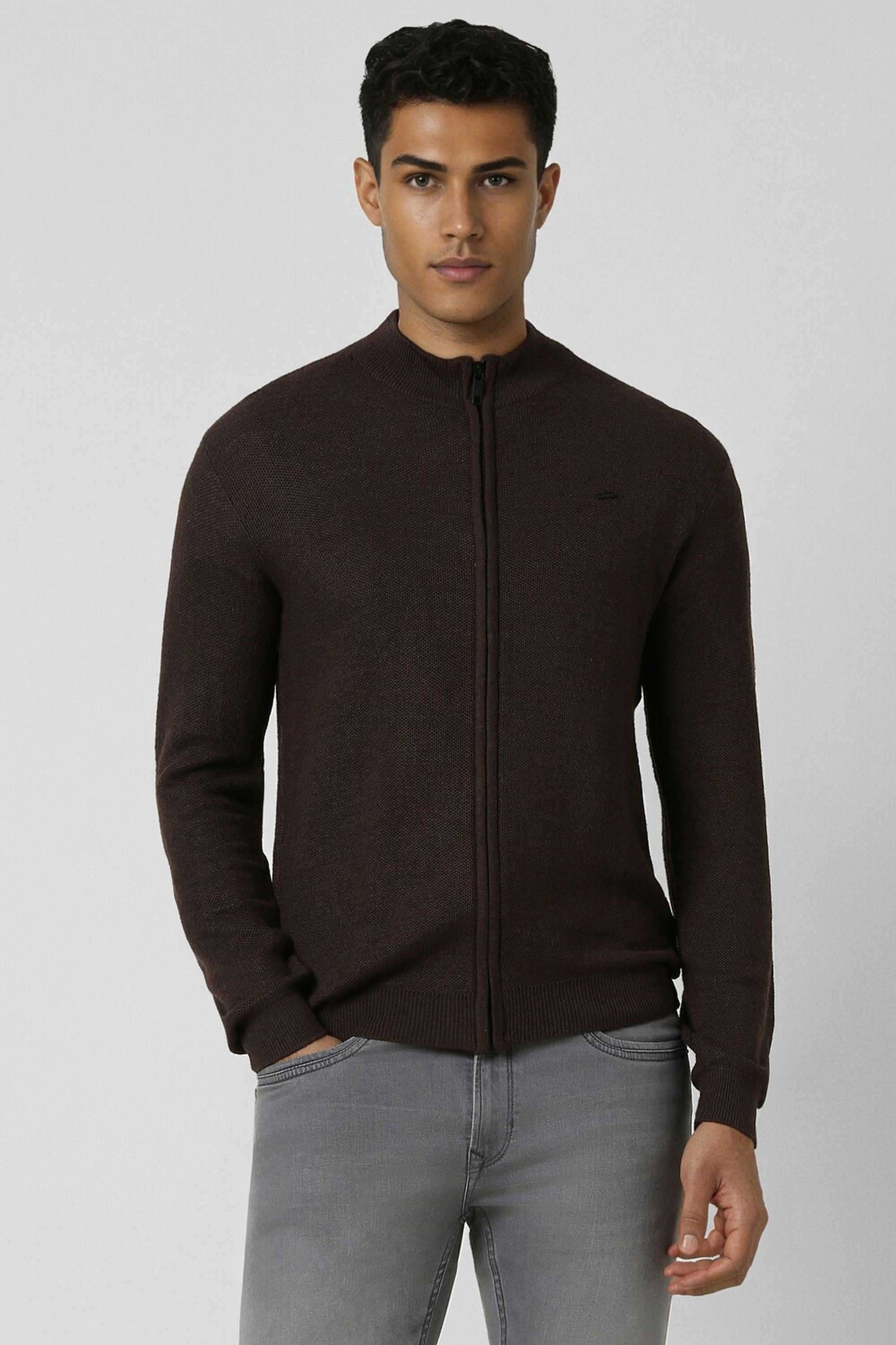 Solid-Cotton-Regular-Fit-Men-Sweater