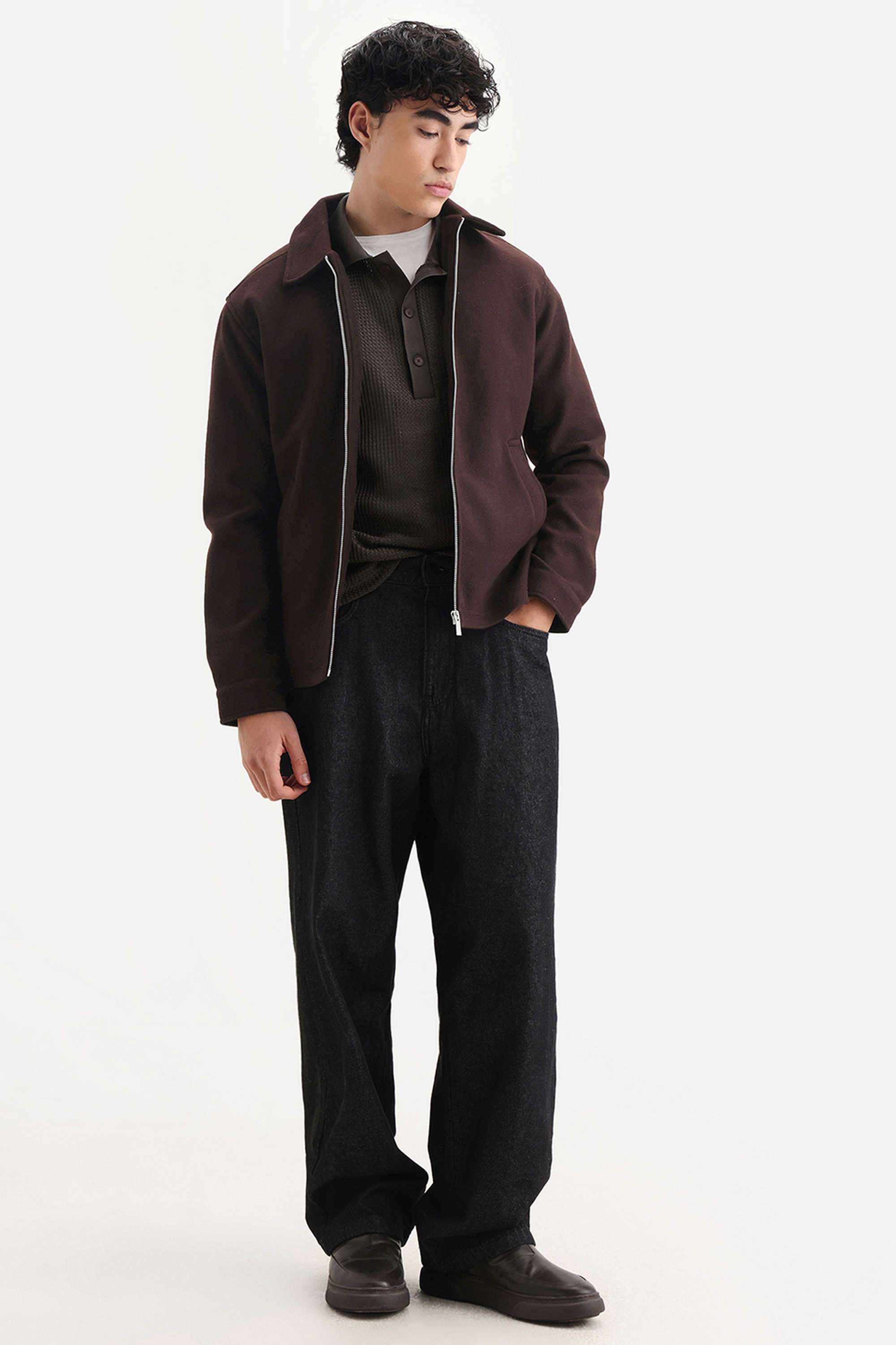 Solid-Cotton-Regular-Fit-Men-s-Jacket