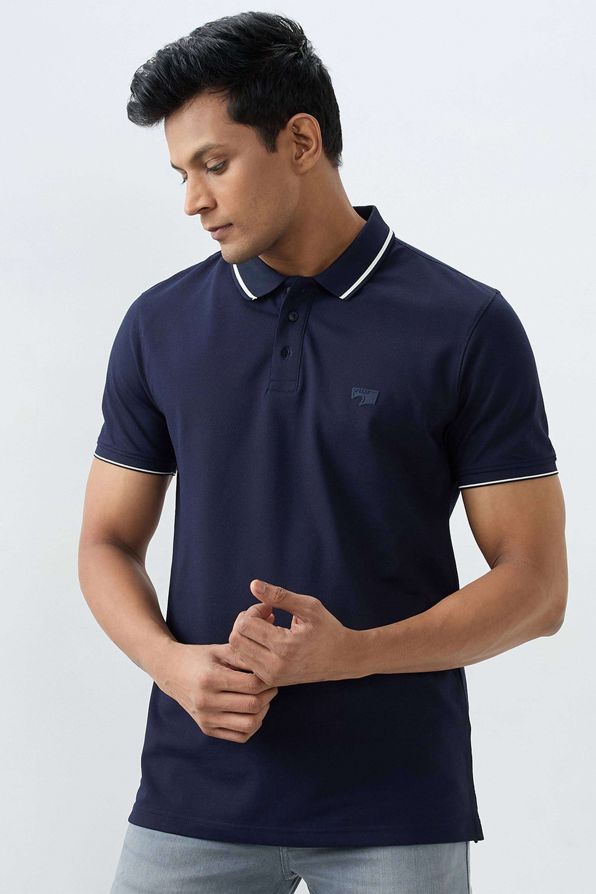Solid-Cotton-Slim-Fit-Men-T-Shirt
