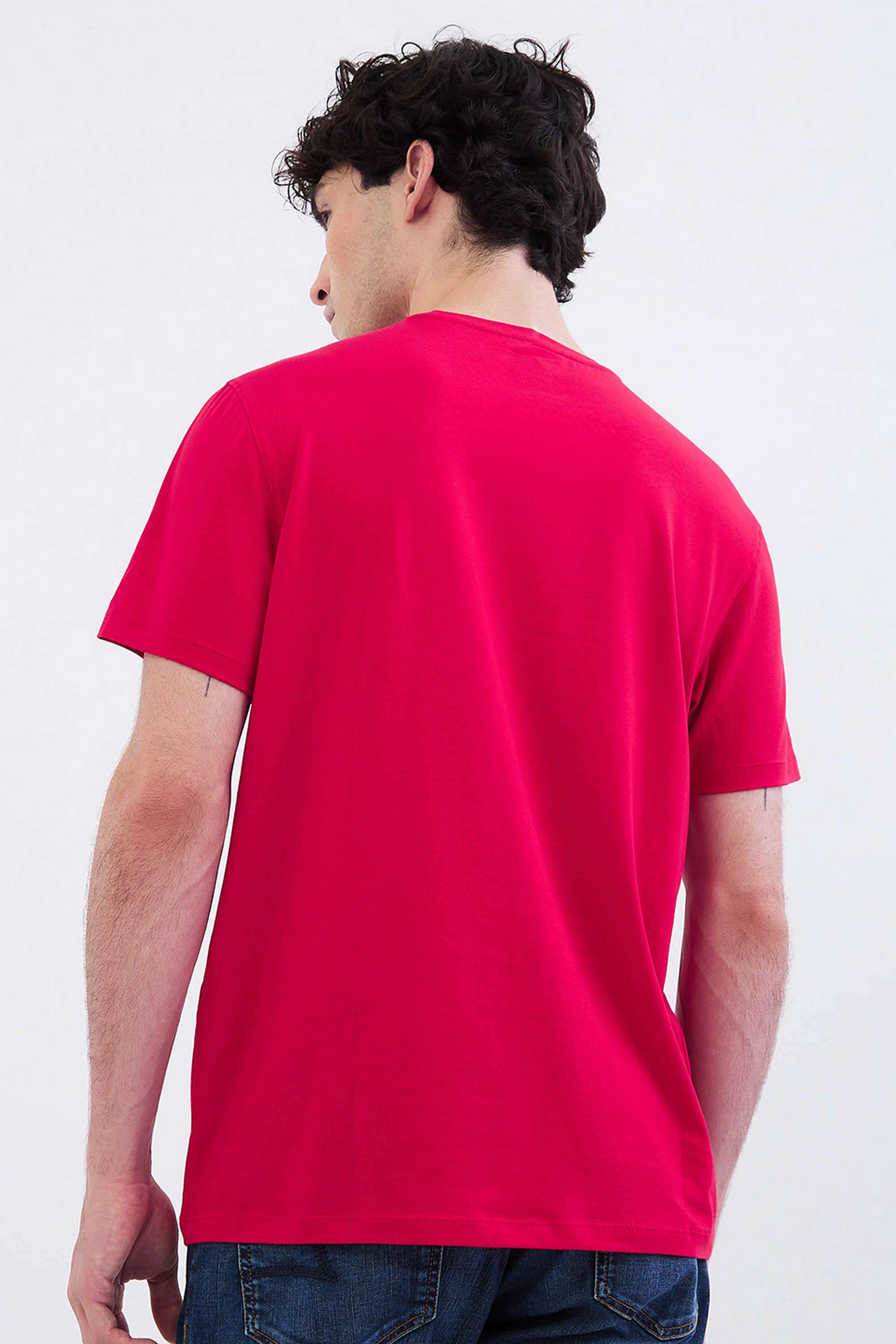 Solid-Cotton-Slim-Fit-Men-T-Shirt