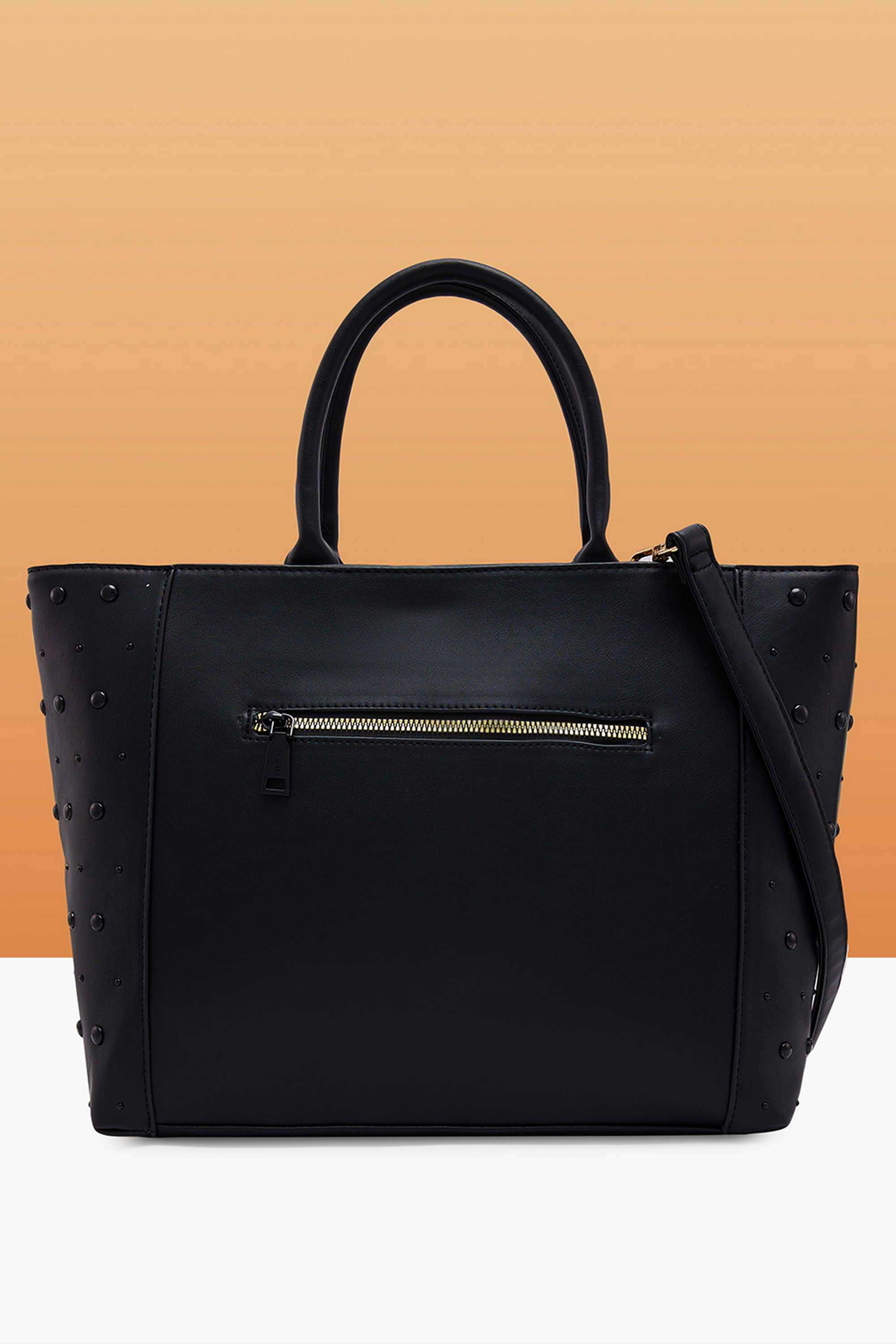 Zipper-Faux-Leather-Women-Everyday-Tote-Bag