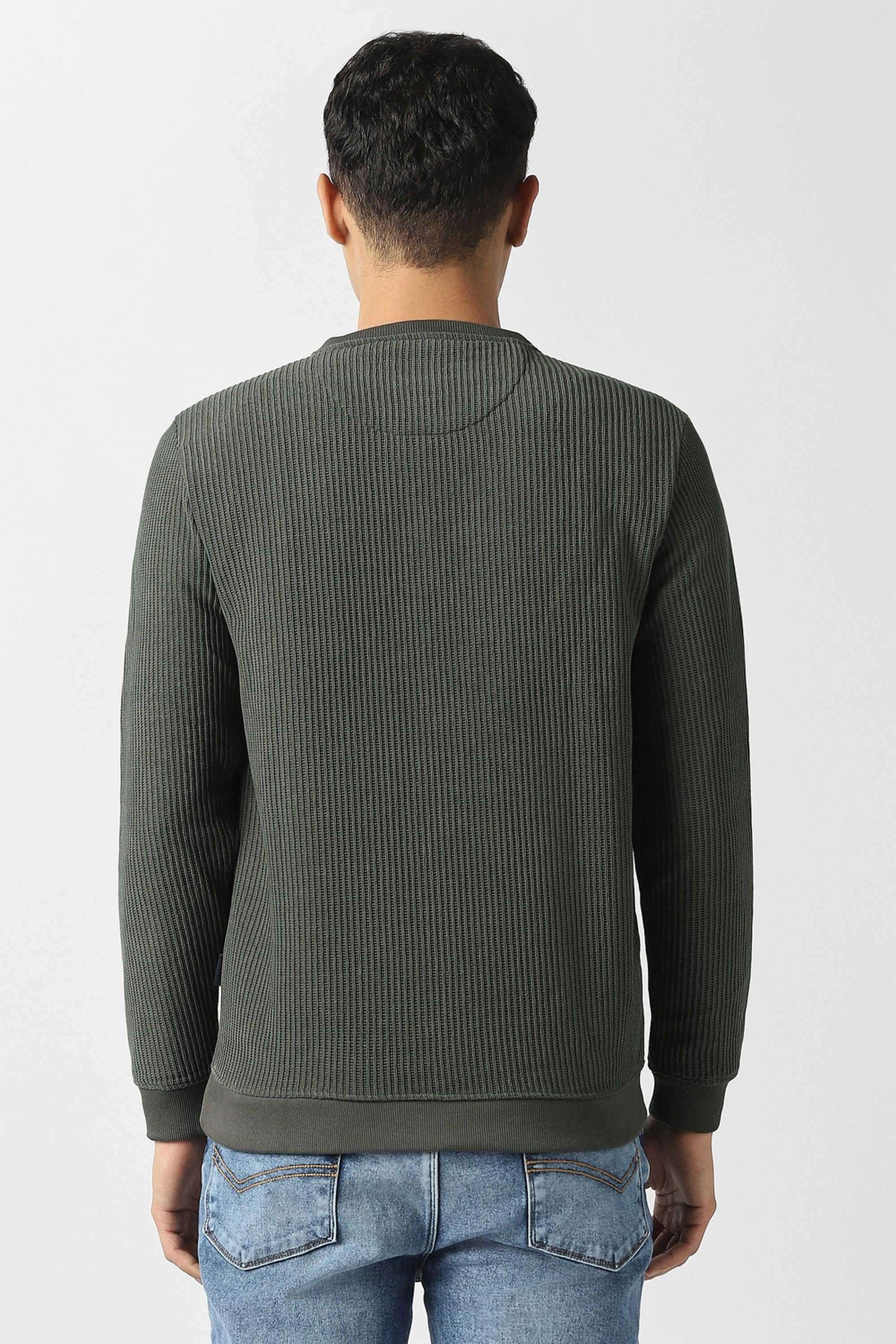 Stripes-Blended-Fabric-Regular-Fit-Men-s-Sweatshirt