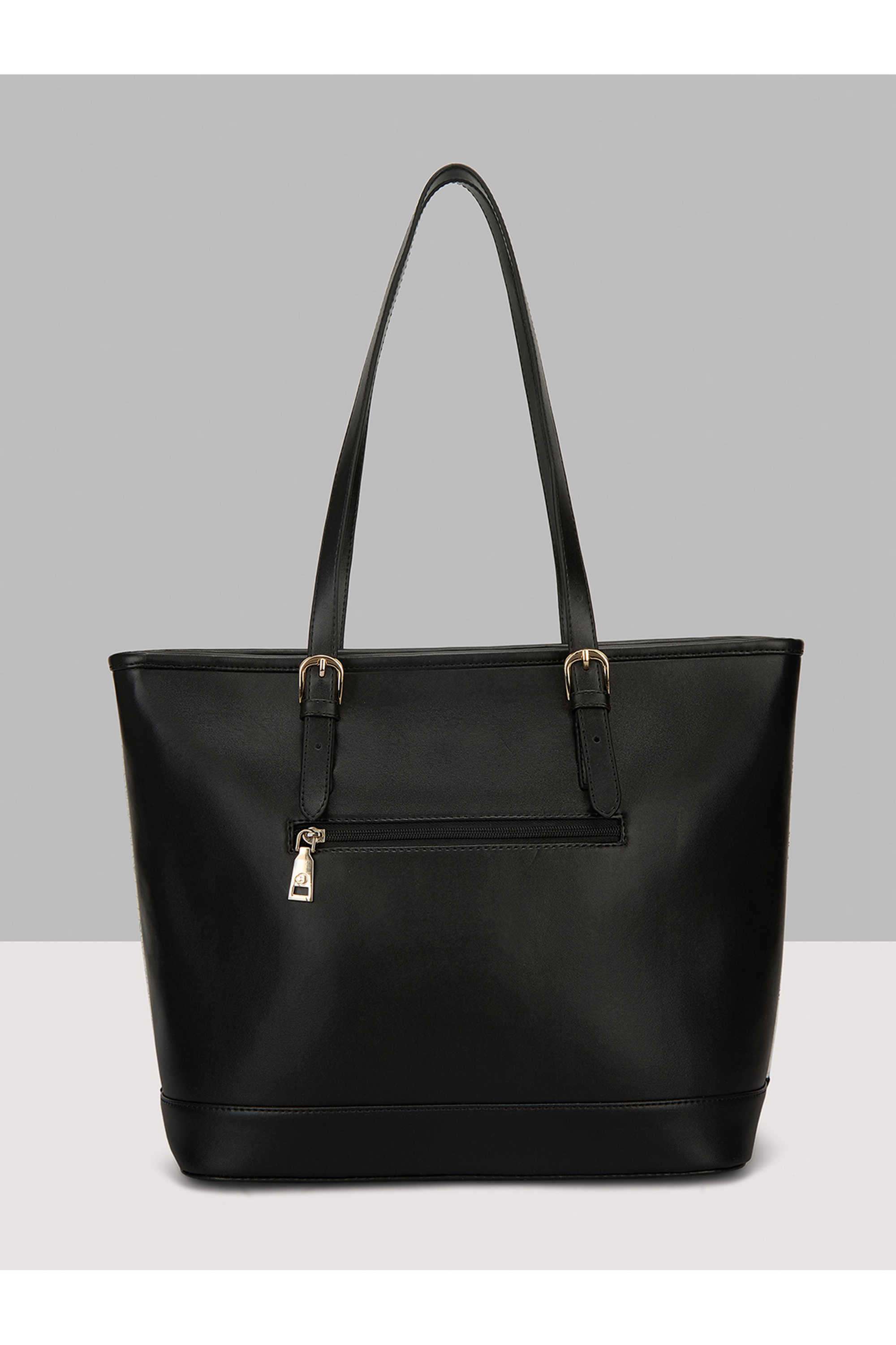 Zipper-Closure-Faux-Leather-Women-Casual-Wear-Tote-Bag