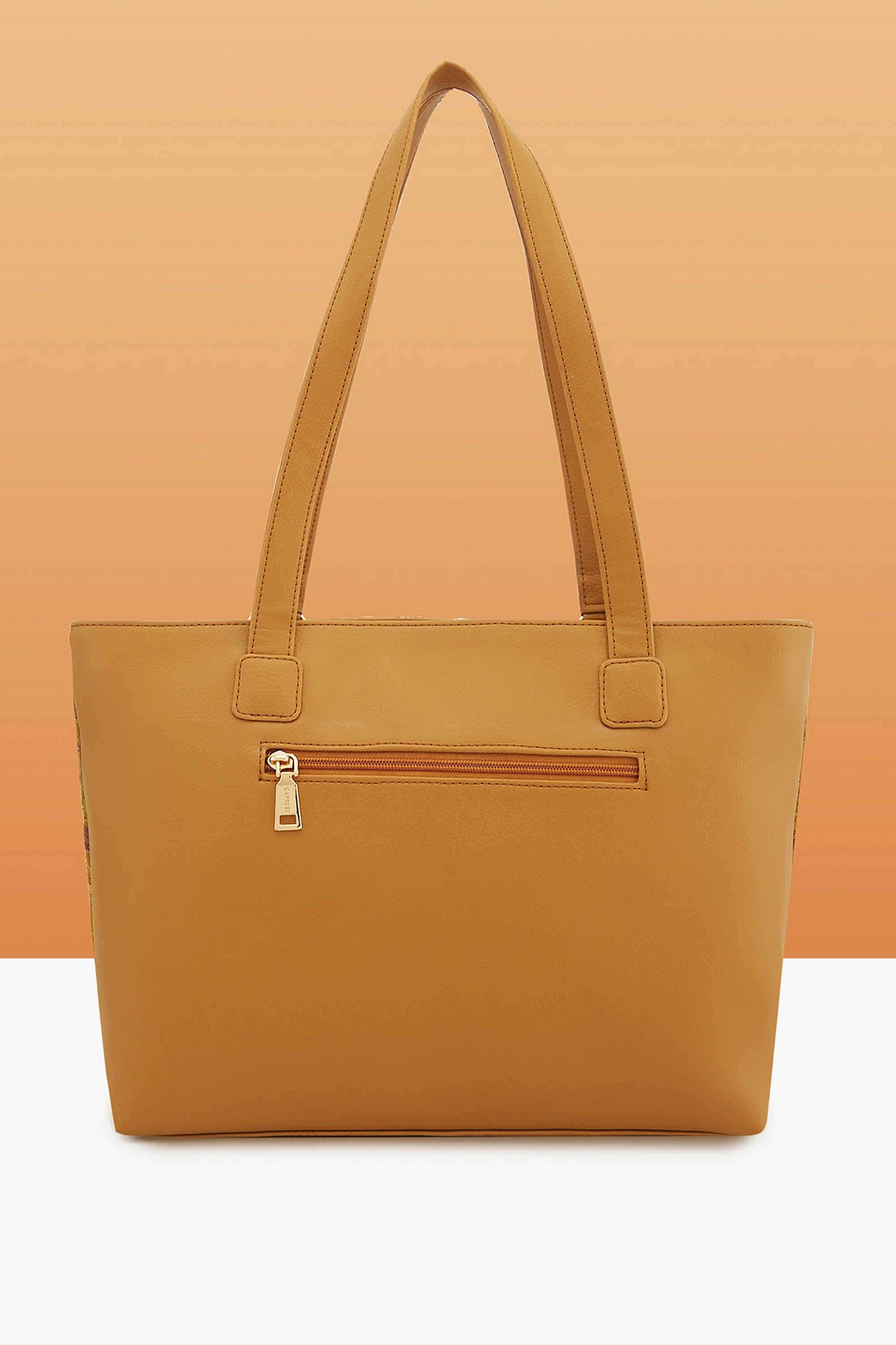 Zipper-Faux-Leather-Women-Everyday-Tote-Bag