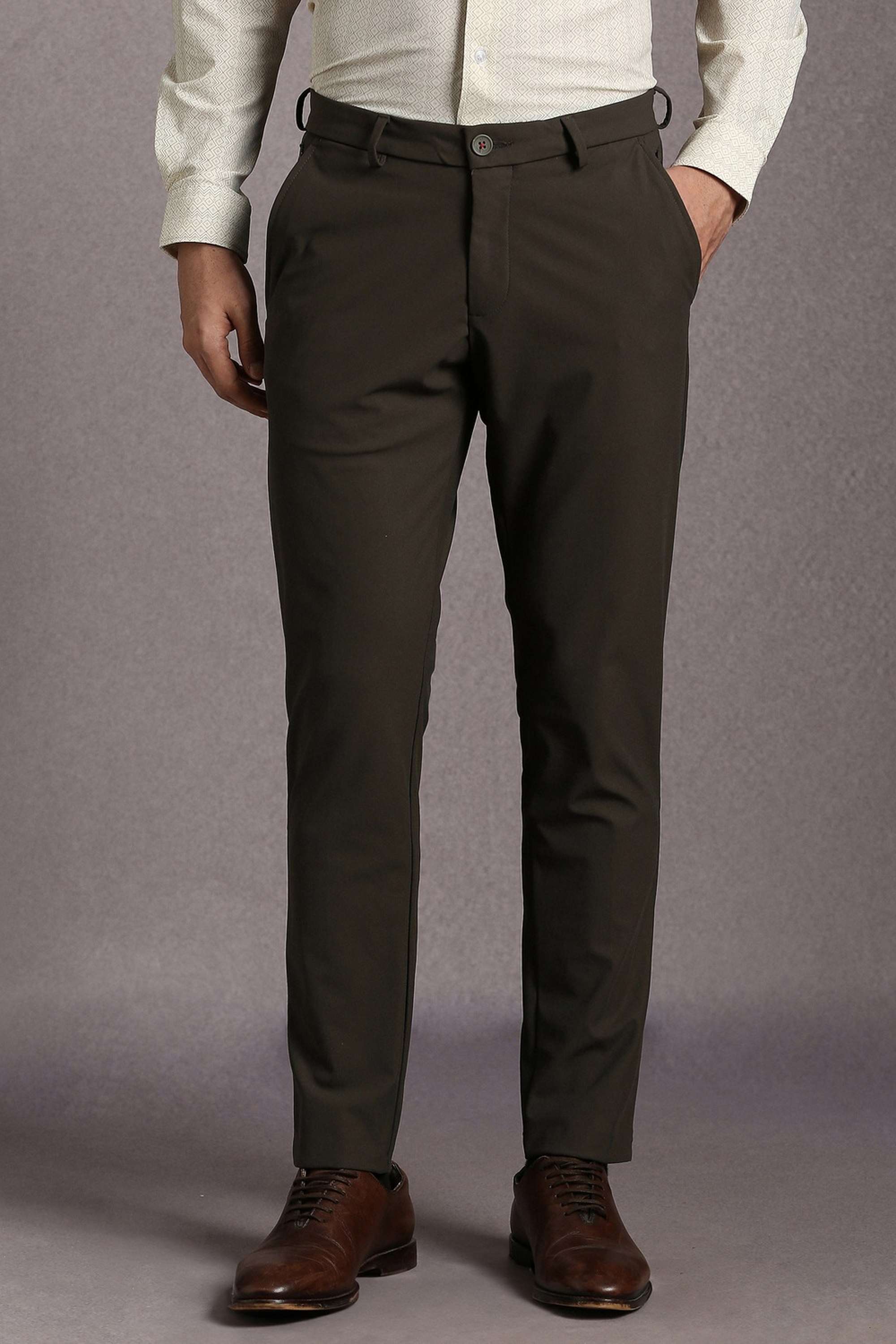 Solid-Blended-Fabric-Skinny-Fit-Men-s-Formal-Trousers