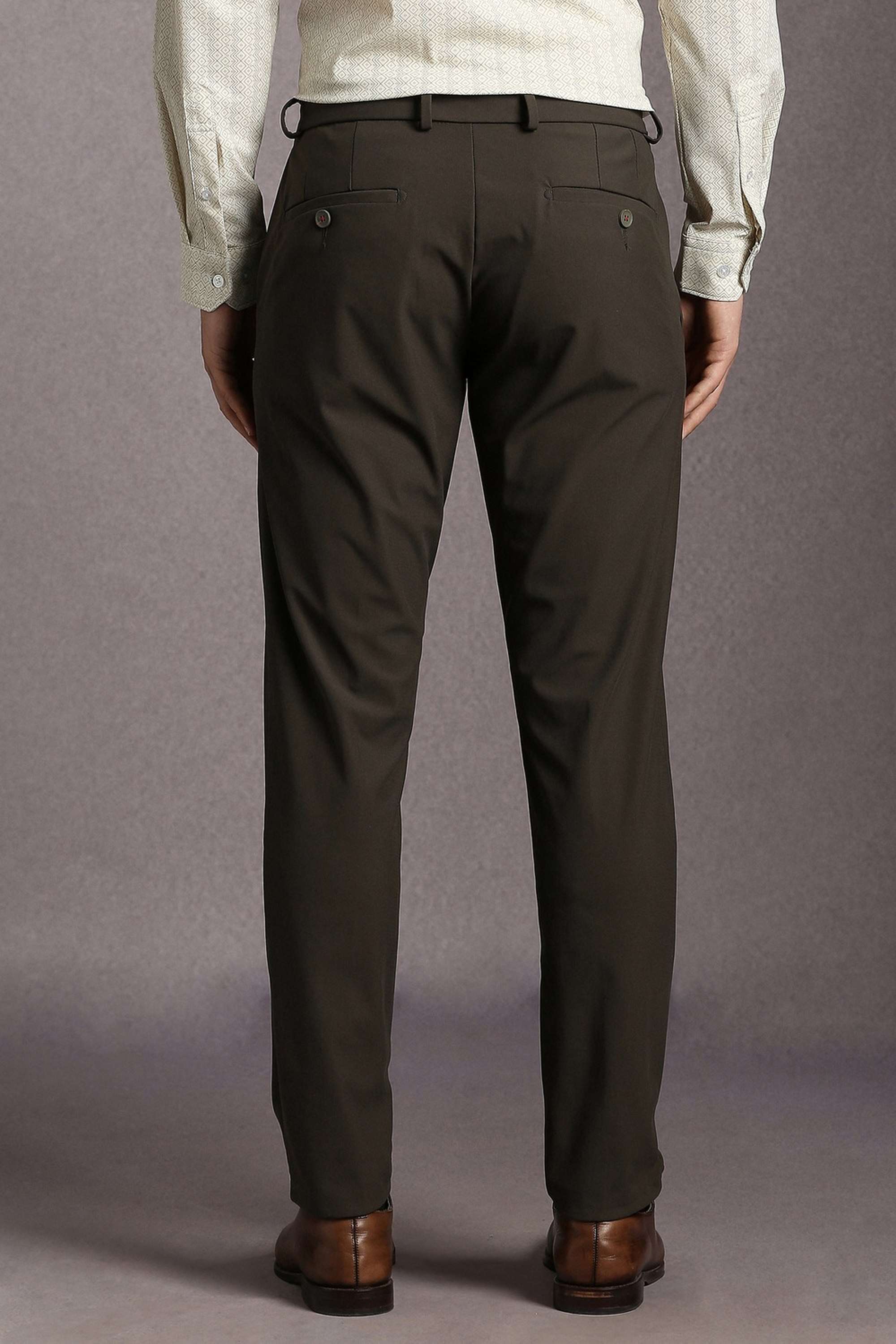 Solid-Blended-Fabric-Skinny-Fit-Men-s-Formal-Trousers