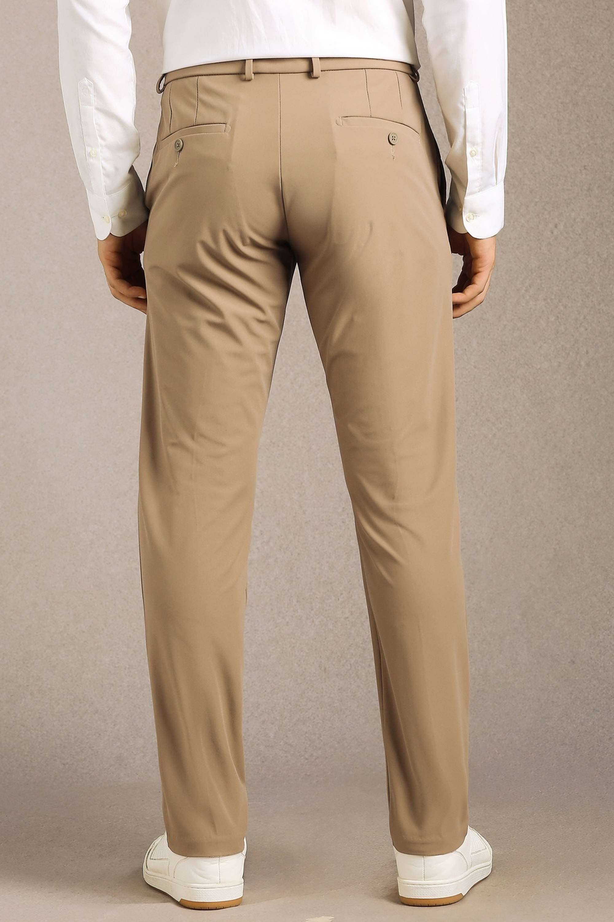 Solid-Blended-Fabric-Skinny-Fit-Men-s-Formal-Trousers