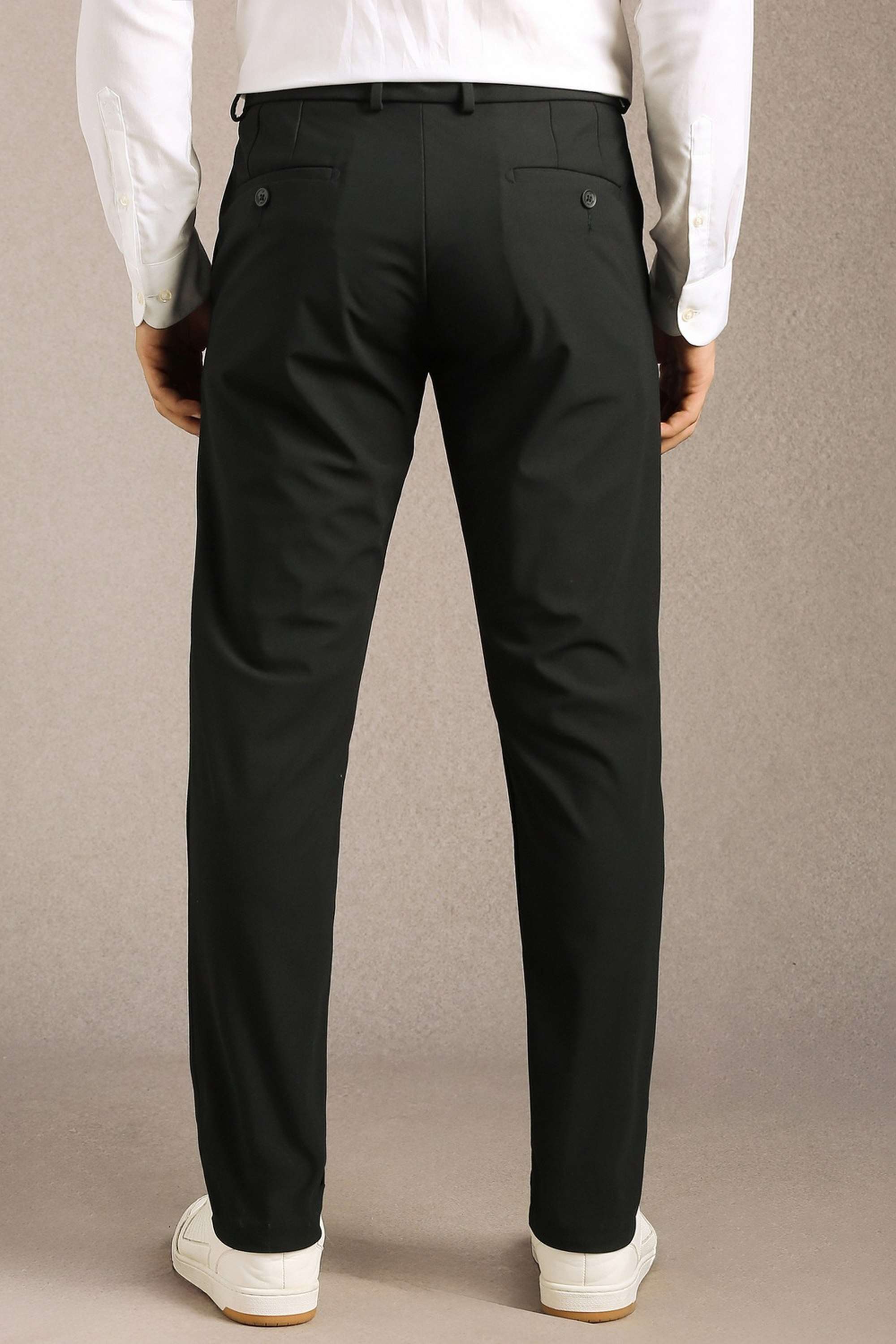 Solid-Blended-Fabric-Skinny-Fit-Men-s-Formal-Trousers
