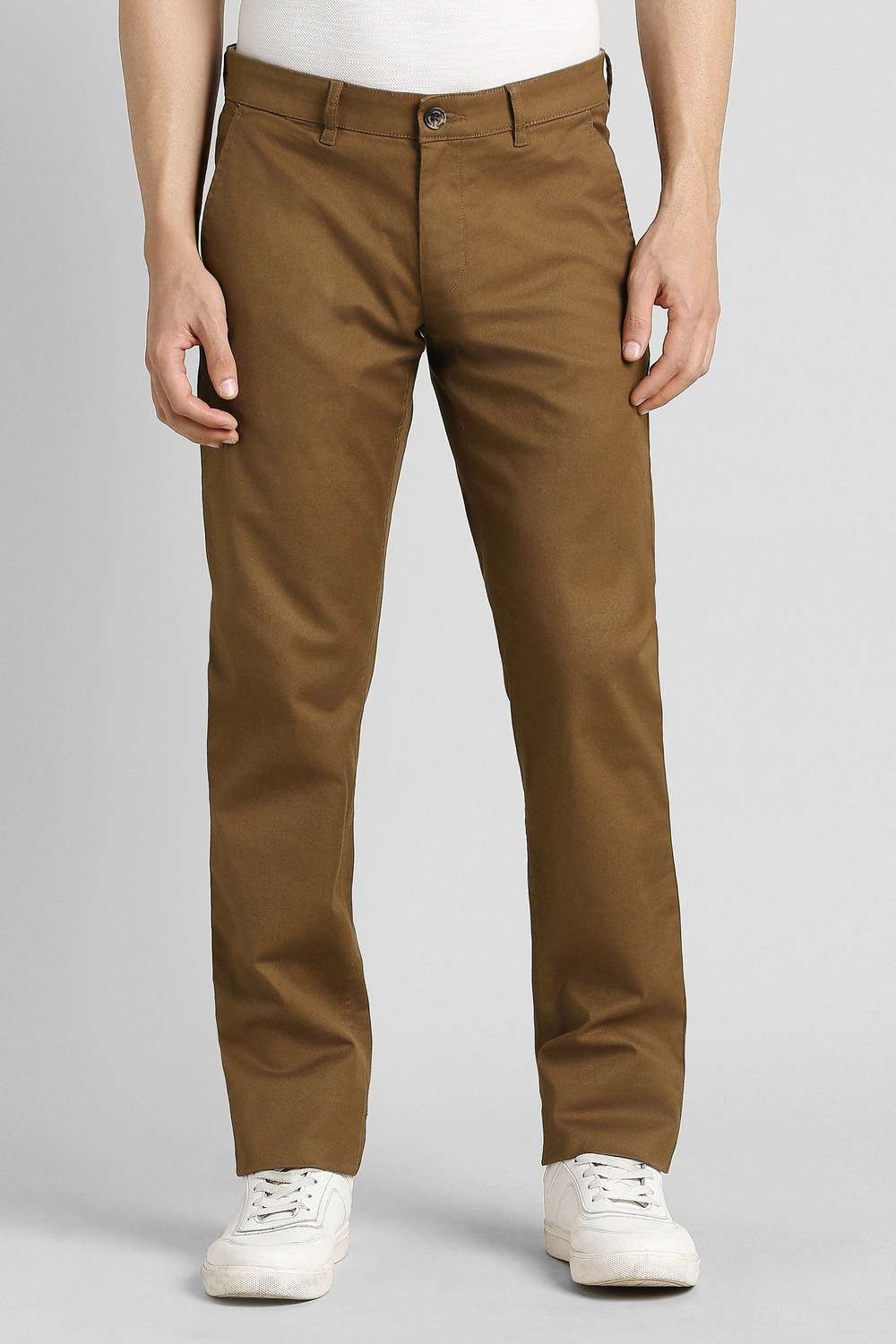 Solid-Cotton-Blend-Slim-Fit-Men-s-Casual-Trousers