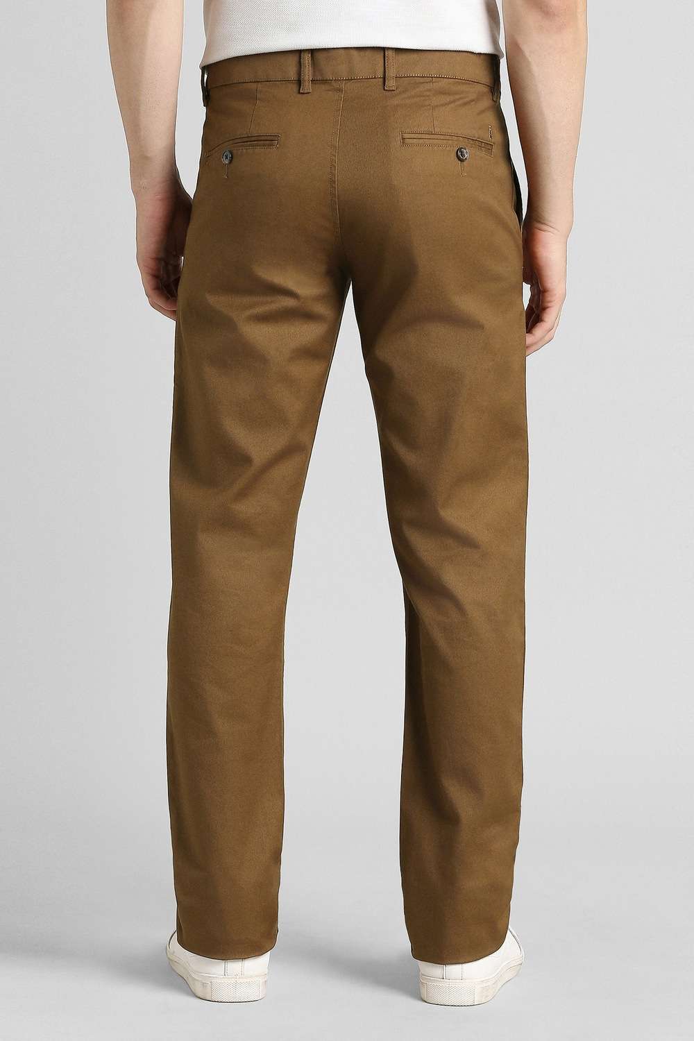 Solid-Cotton-Blend-Slim-Fit-Men-s-Casual-Trousers