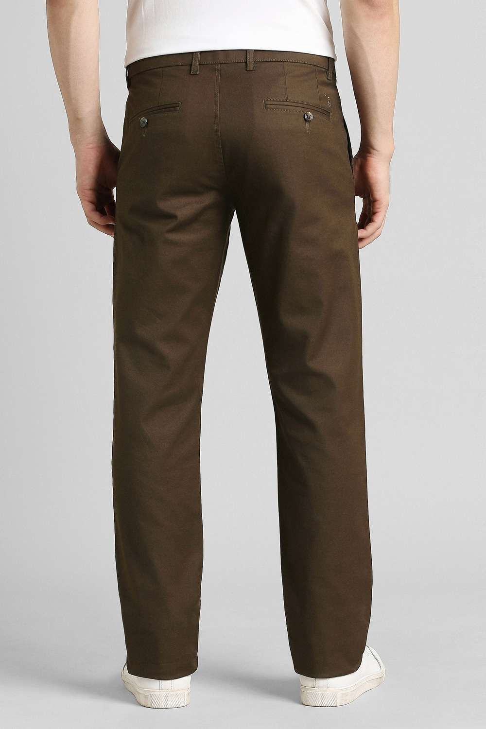 Solid-Cotton-Blend-Slim-Fit-Men-s-Casual-Trousers