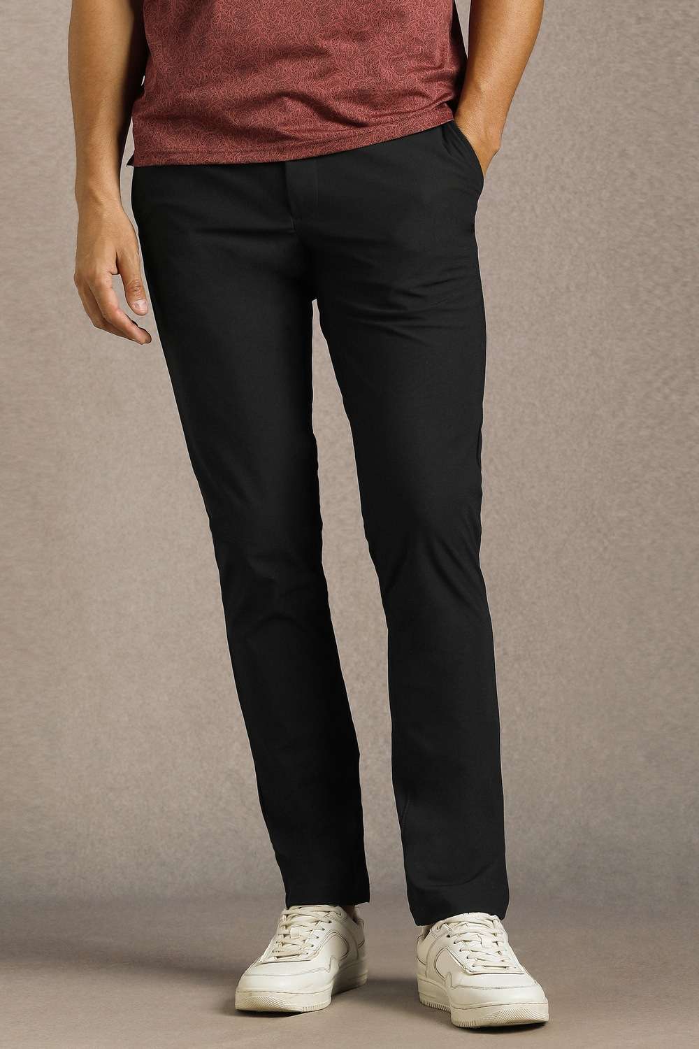 Solid-Polyester-Slim-Fit-Men-s-Casual-Wear-Trousers