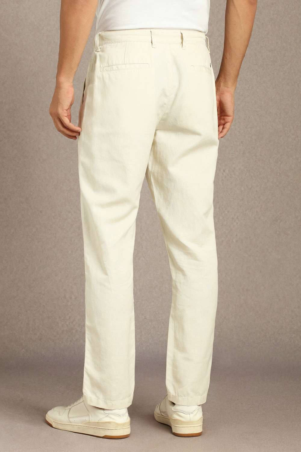 Solid-Cotton-Linen-Blend-Regular-Fit-Men-s-Trousers