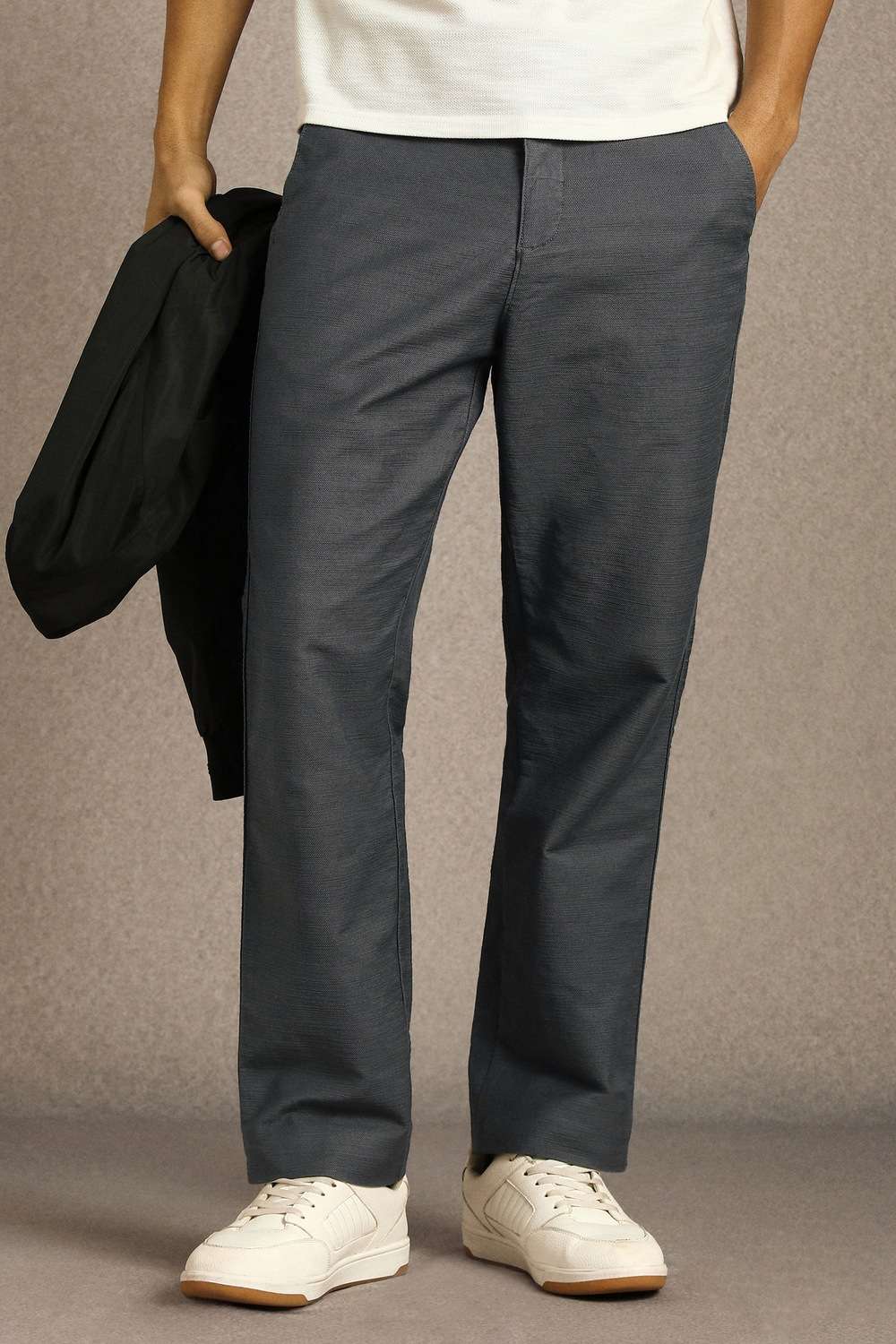 Solid-Cotton-Blend-Regular-Fit-Men-s-Trousers