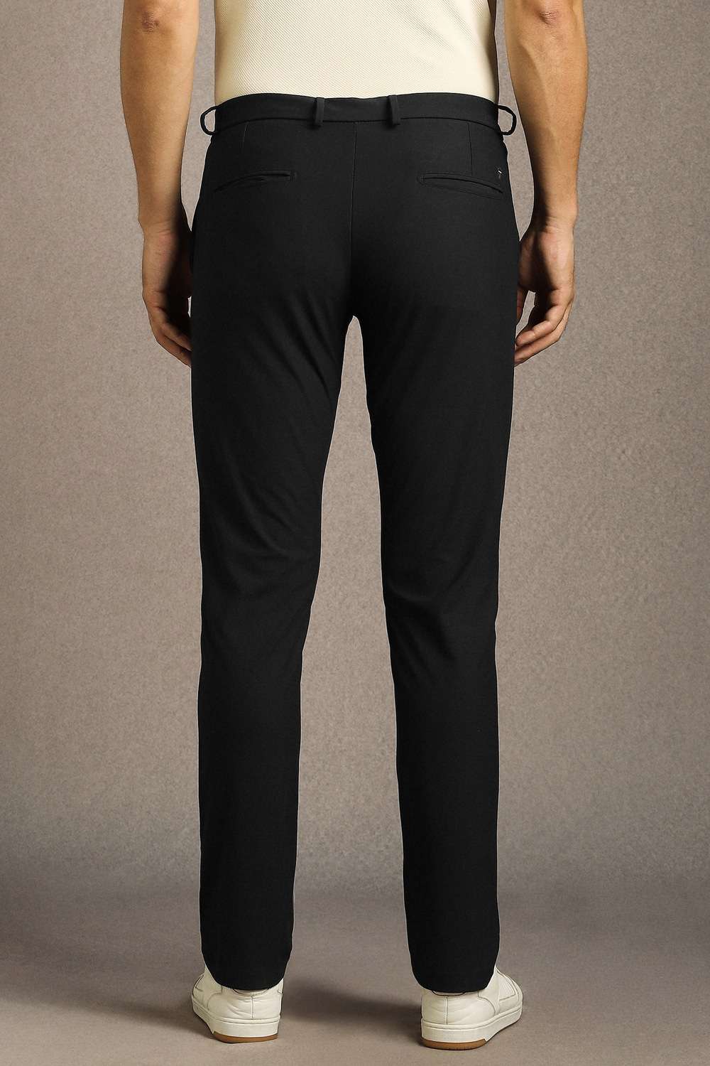 Solid-Polyester-Tapered-Fit-Men-s-Trousers