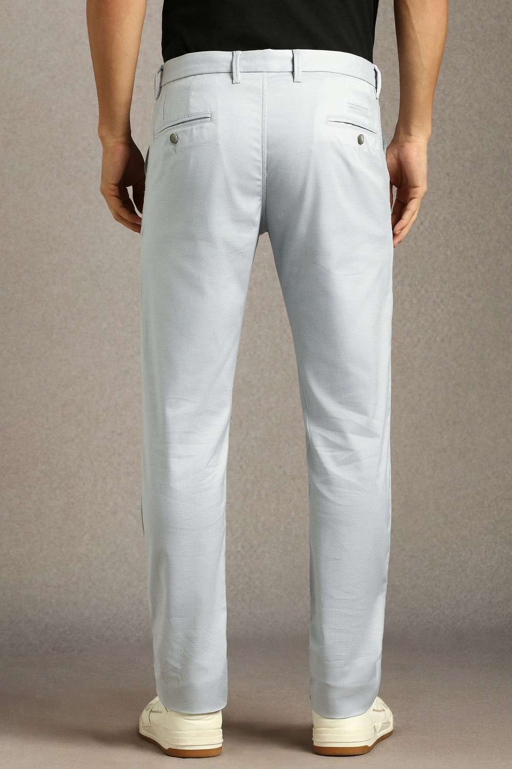 Textured-Cotton-Blend-Tapered-Fit-Men-s-Casual-Trousers