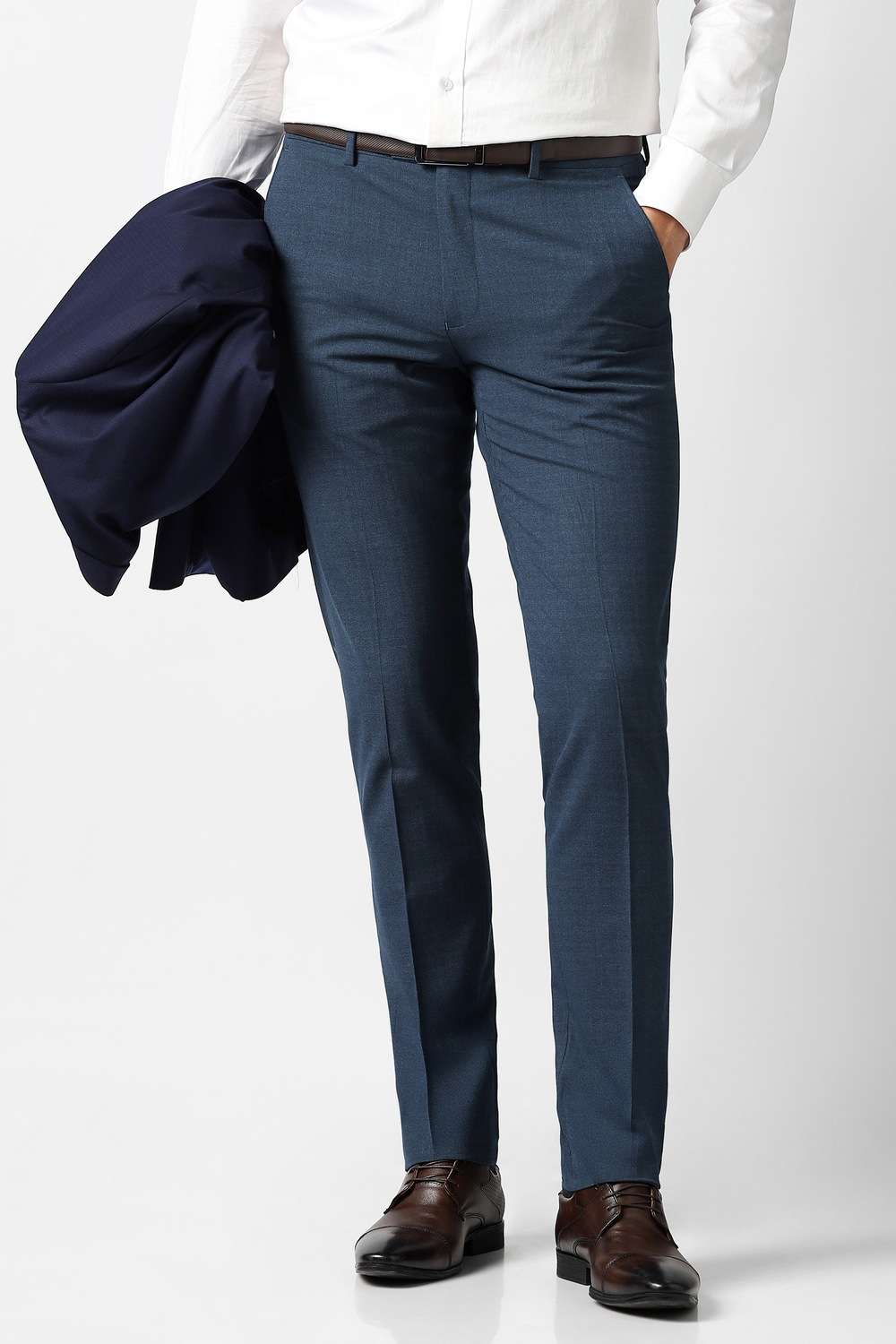 Solid-Blended-Fabric-Slim-Fit-Men-s-Formal-Trousers