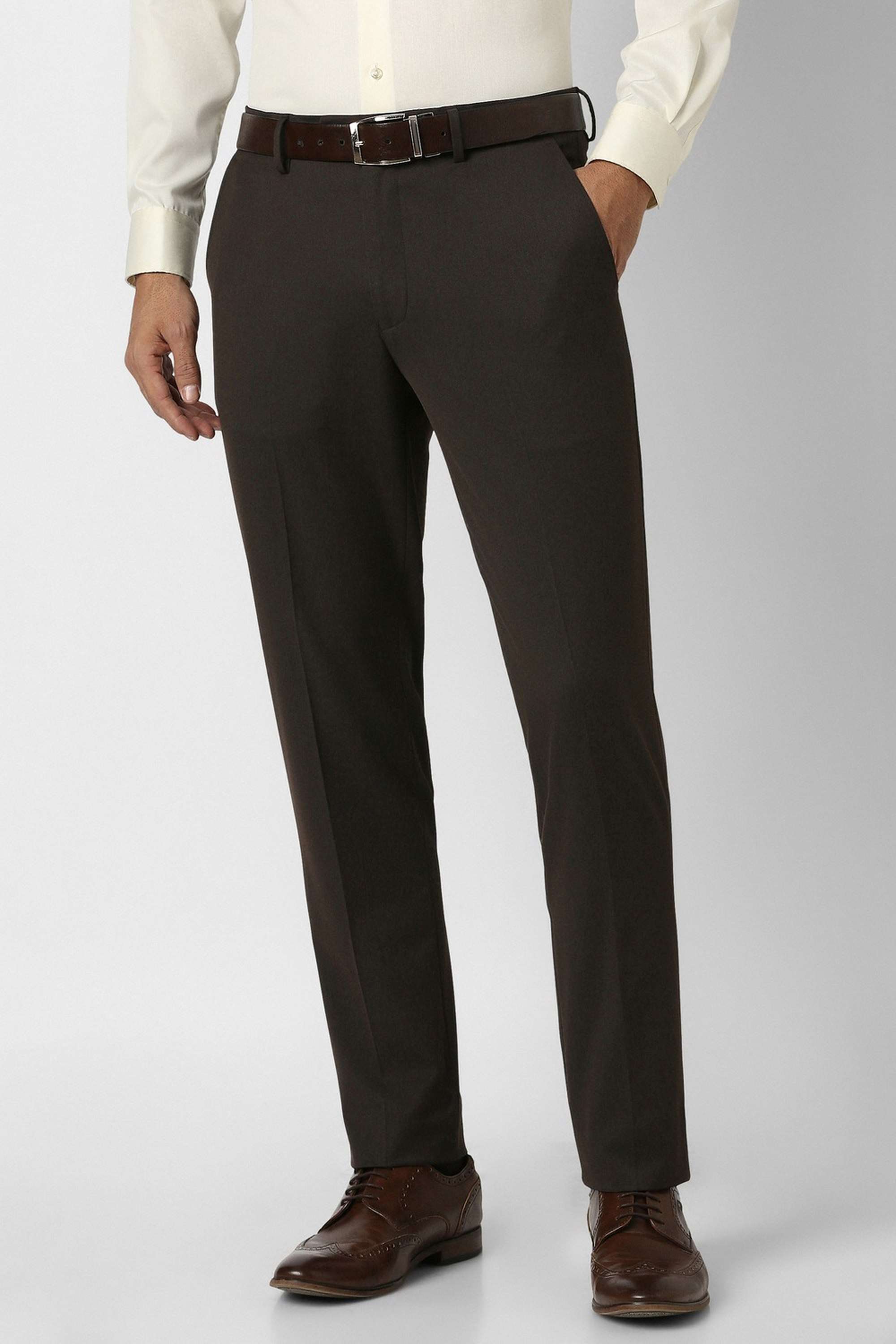 Dobby-Polyester-Slim-Fit-Men-s-Formal-Trouser