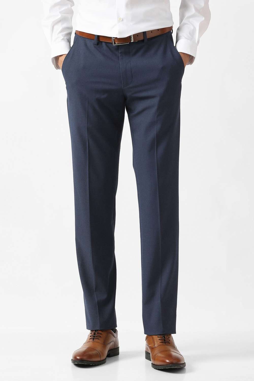 Textured-Polyester-Cotton-Slim-Fit-Men-s-Formal-Wear-Trousers