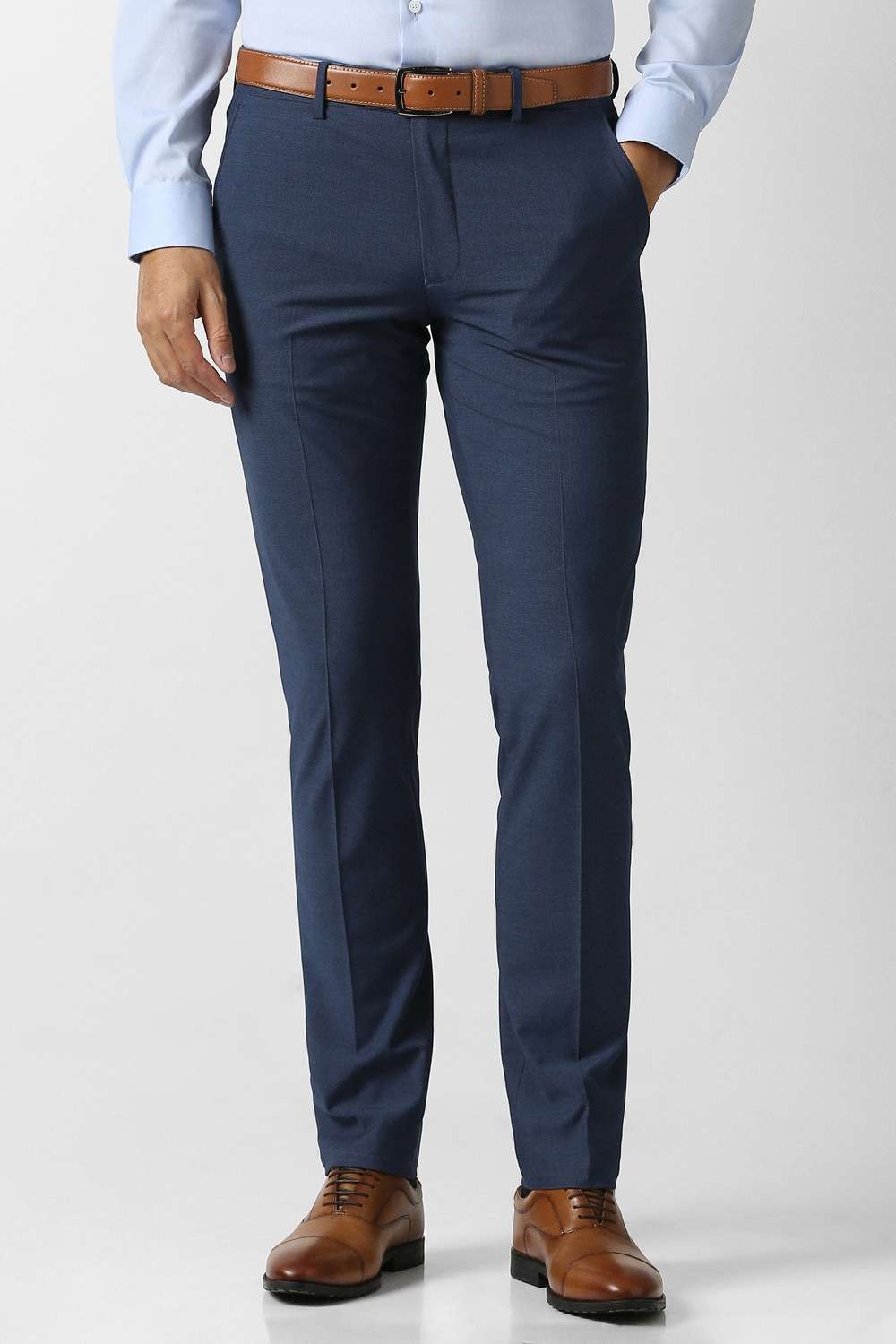 Textured-Polyester-Cotton-Slim-Fit-Men-s-Formal-Wear-Trousers