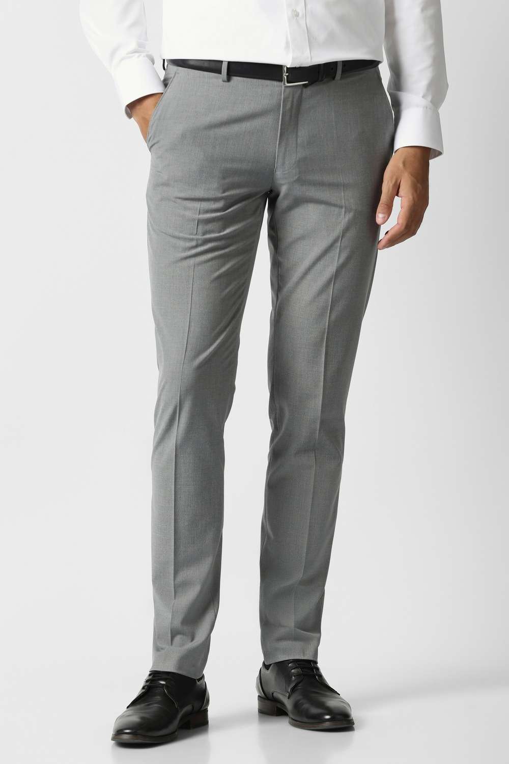 Textured-Polyester-Cotton-Slim-Fit-Men-s-Formal-Wear-Trousers
