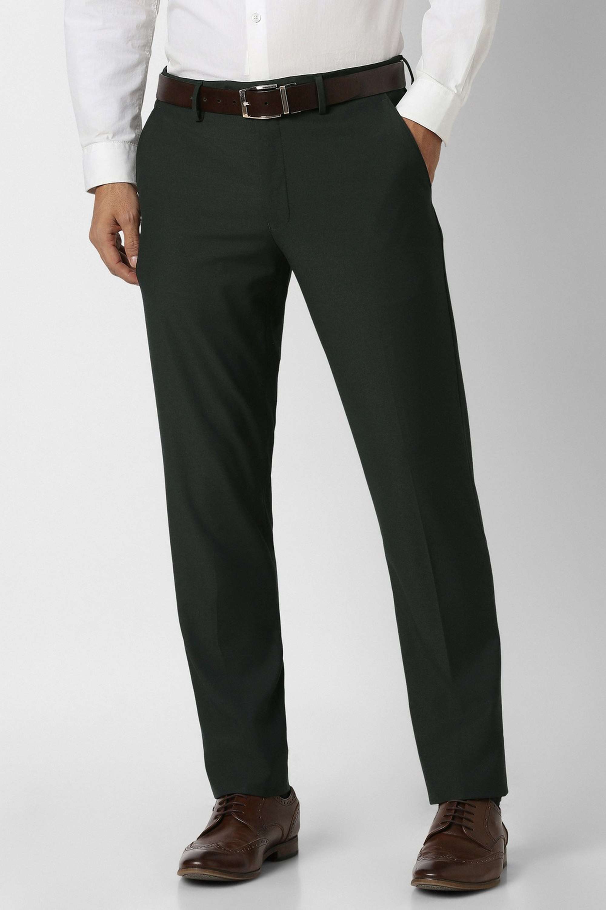 Solid-Polyester-Slim-Fit-Men-s-Formal-Trouser