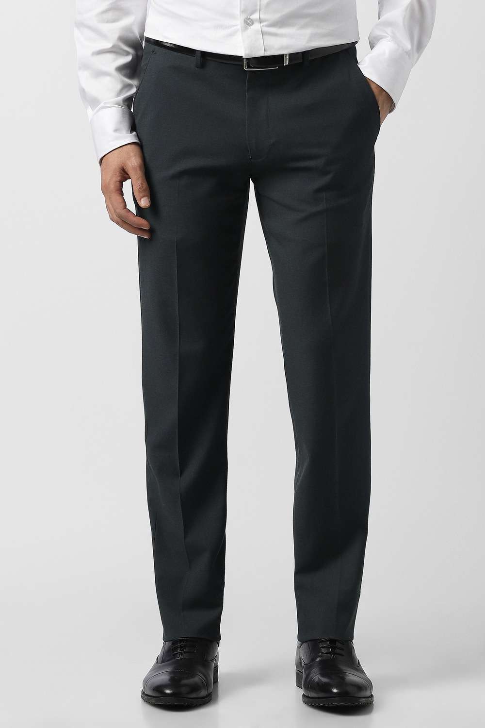 Textured-Polyester-Cotton-Slim-Fit-Men-s-Formal-Wear-Trousers