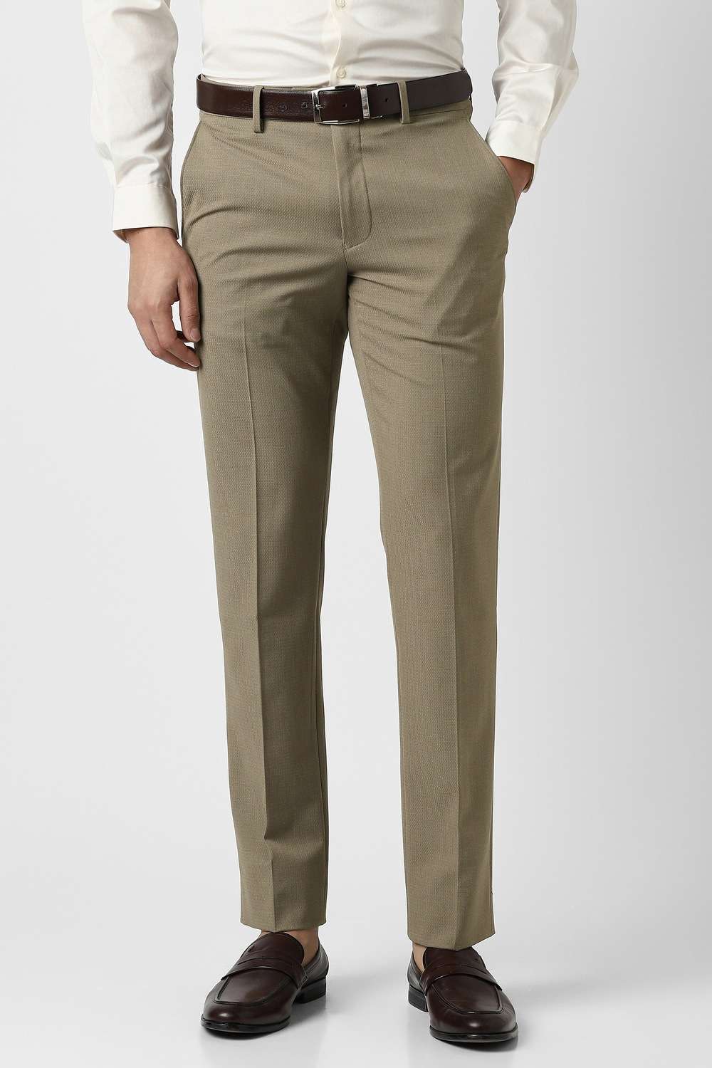 Textured-Polyester-Cotton-Slim-Fit-Men-s-Formal-Wear-Trousers