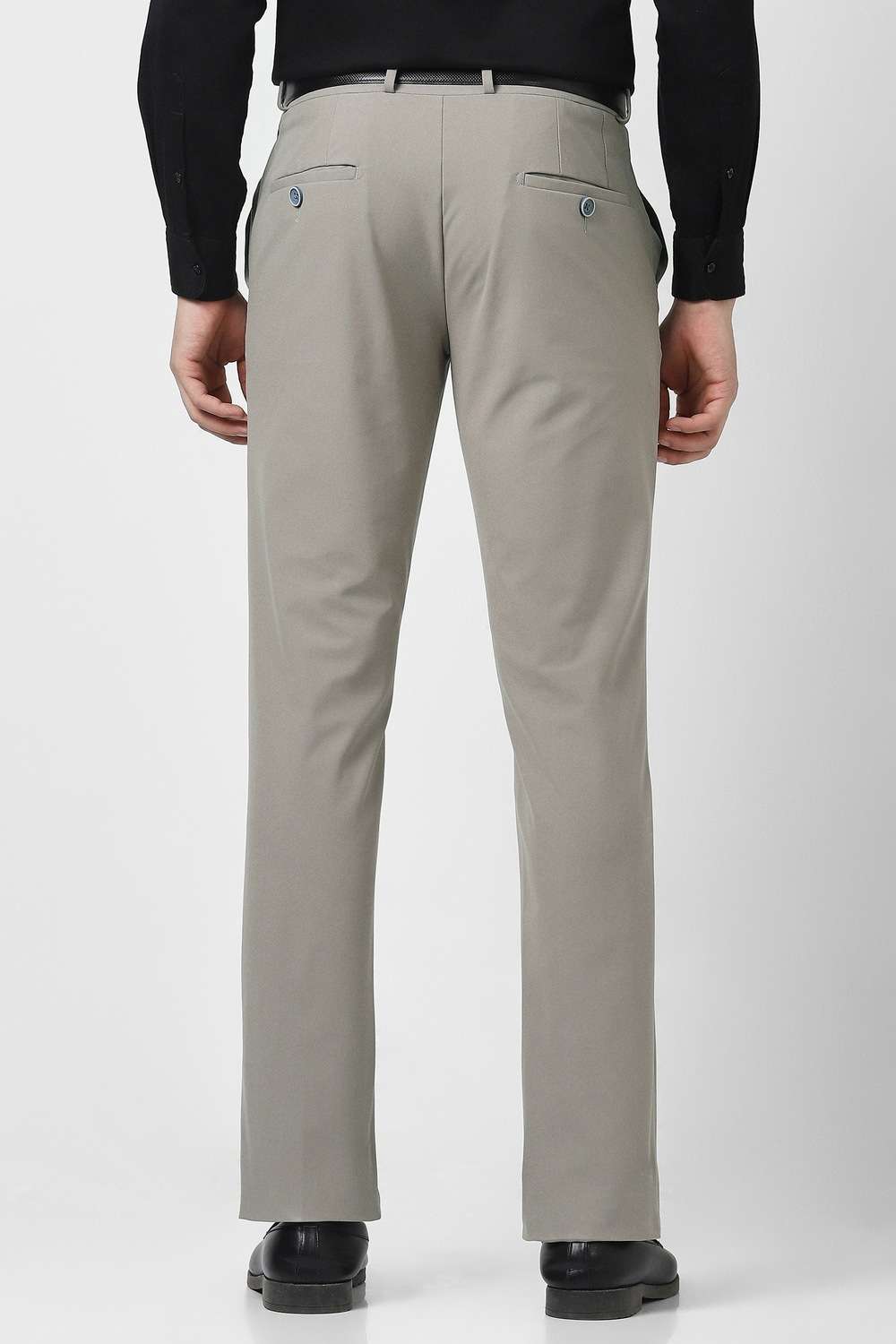 Solid-Polyester-Skinny-Fit-Men-s-Casual-Trouser