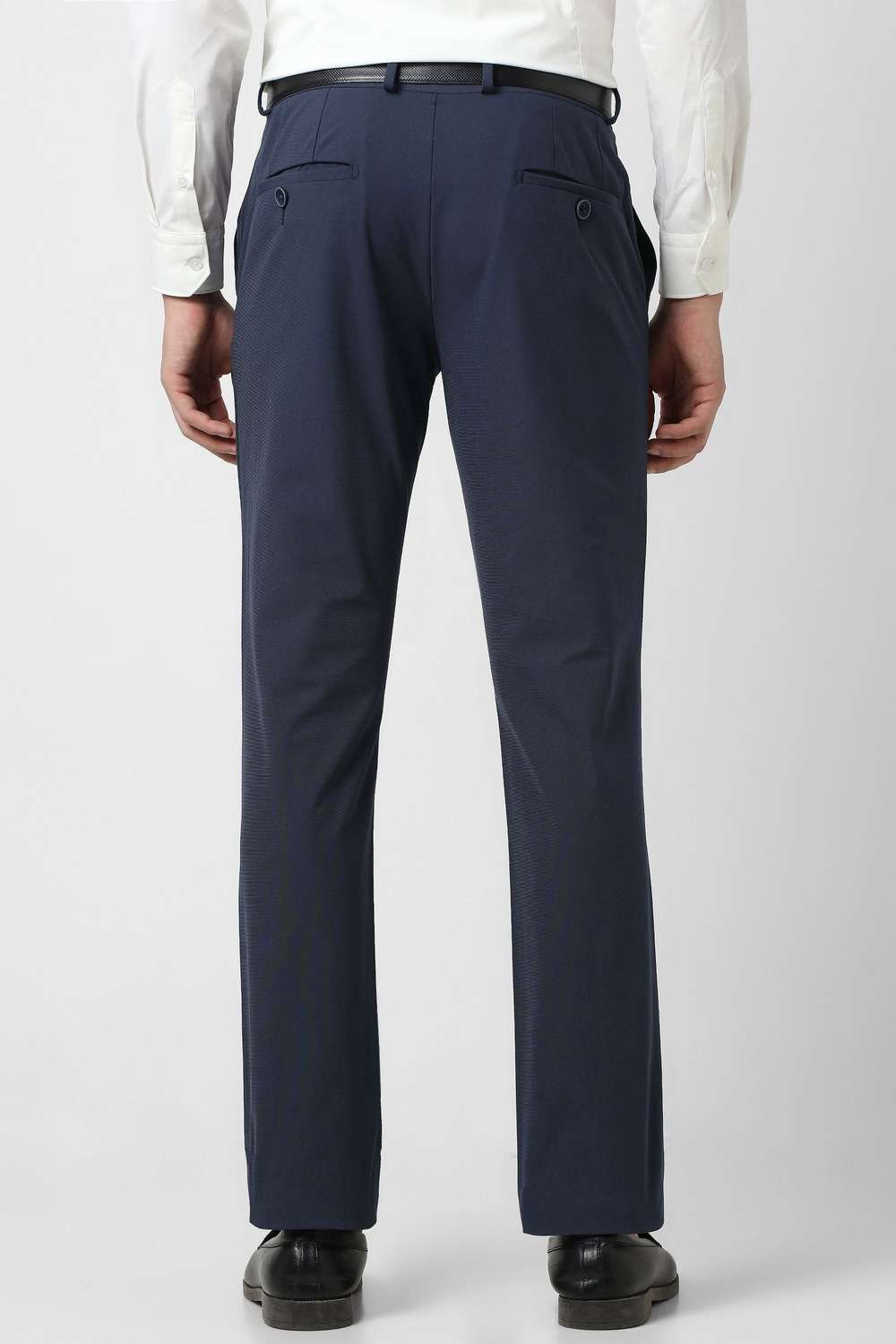 Solid-Polyester-Skinny-Fit-Men-s-Casual-Trouser